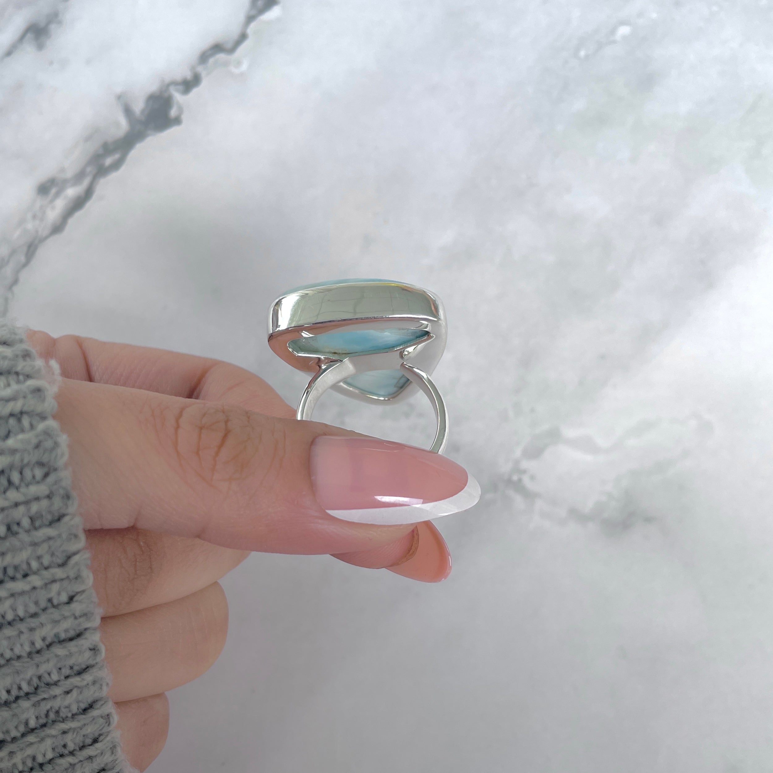 Larimar Adjustable Ring-(LAR-R-1731.)