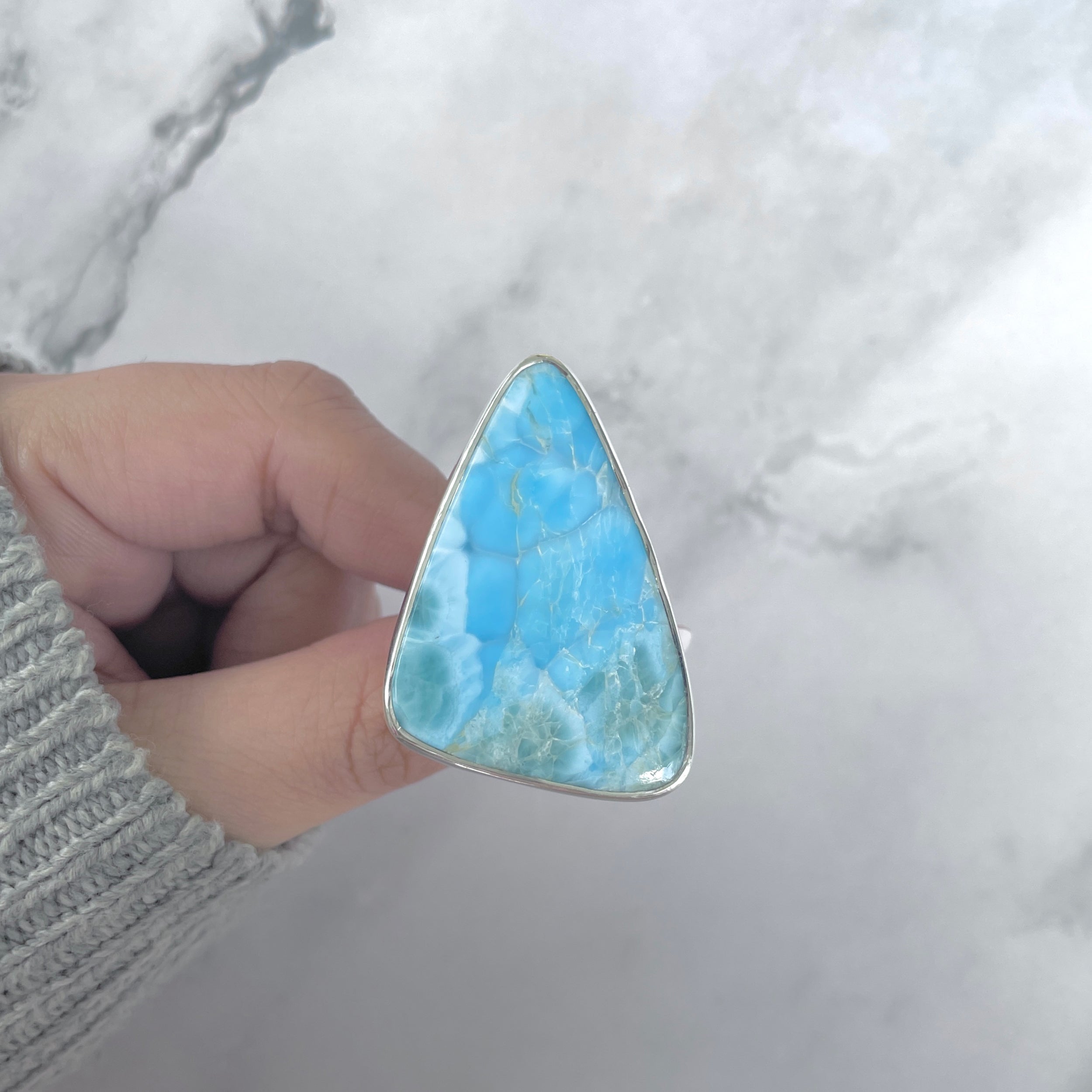 Larimar Adjustable Ring-(LAR-R-1732.)