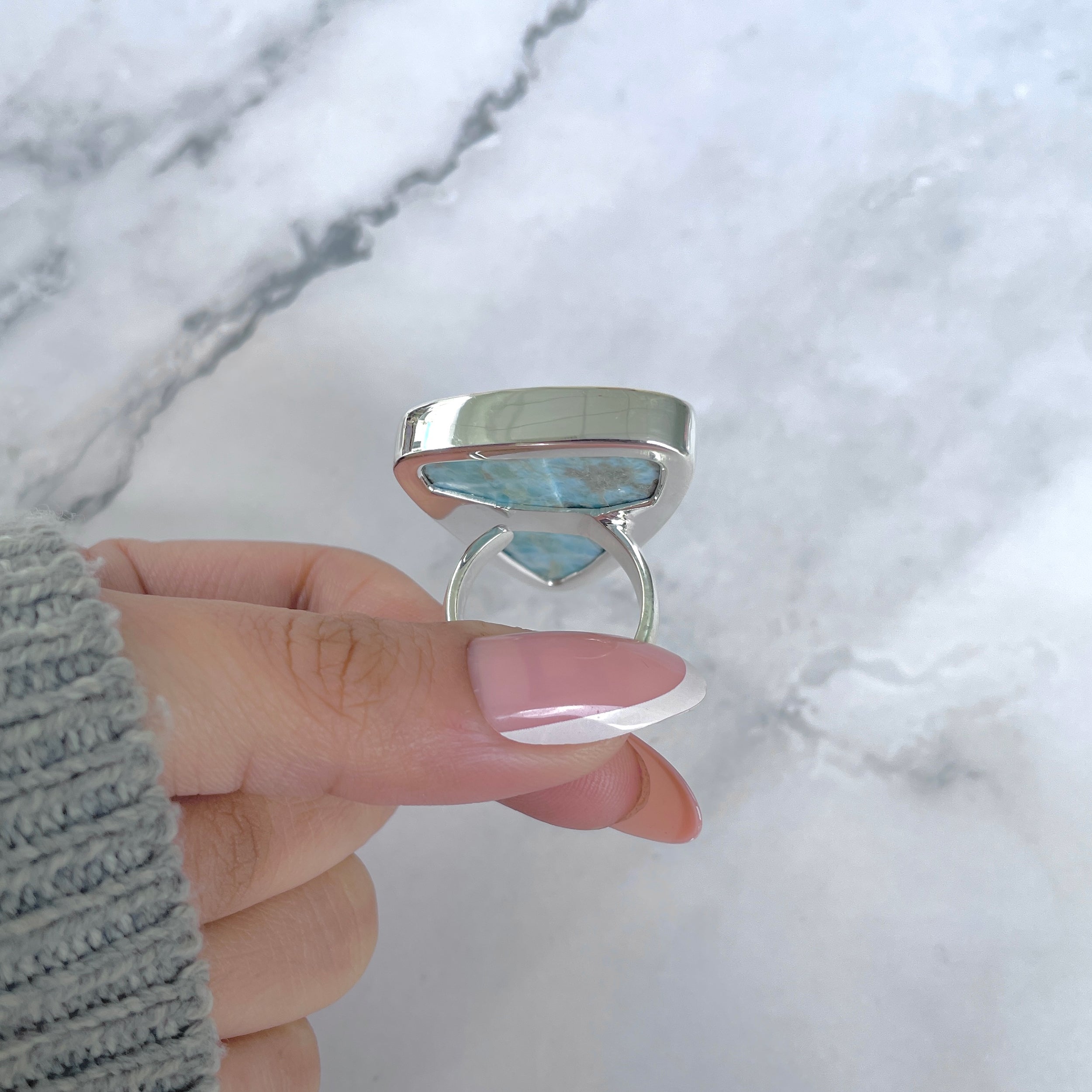 Larimar Adjustable Ring-(LAR-R-1732.)