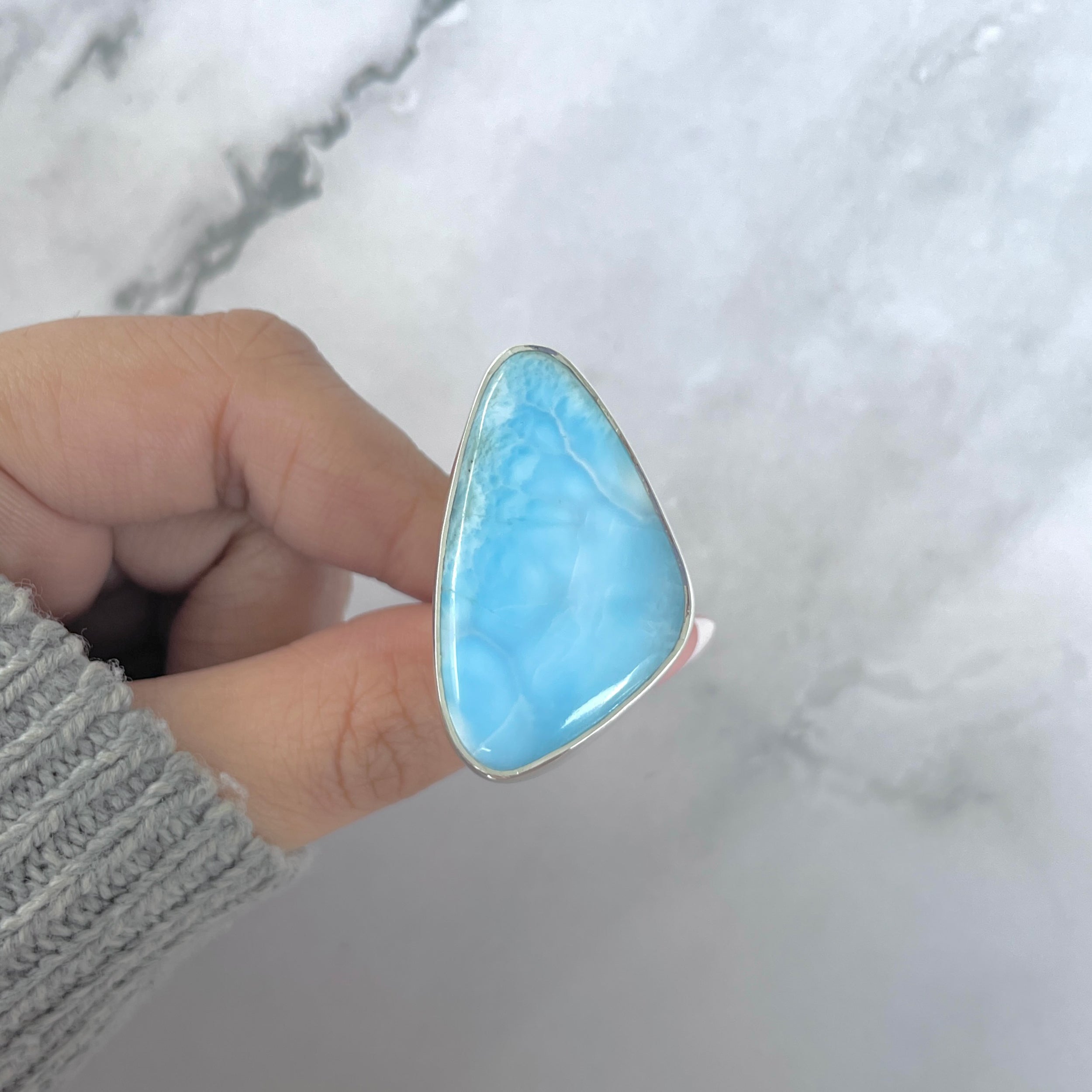 Larimar Adjustable Ring-(LAR-R-1734.)
