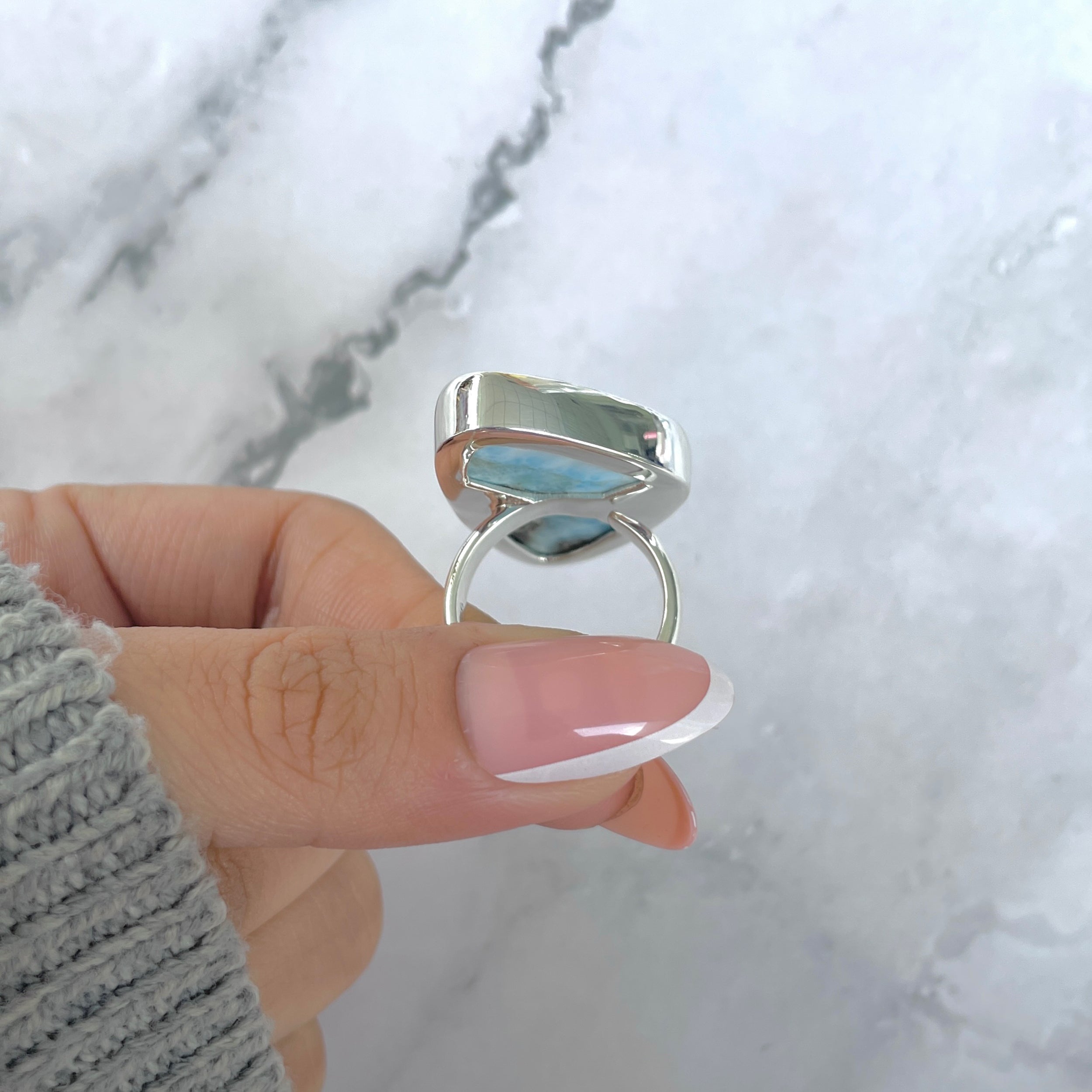 Larimar Adjustable Ring-(LAR-R-1734.)