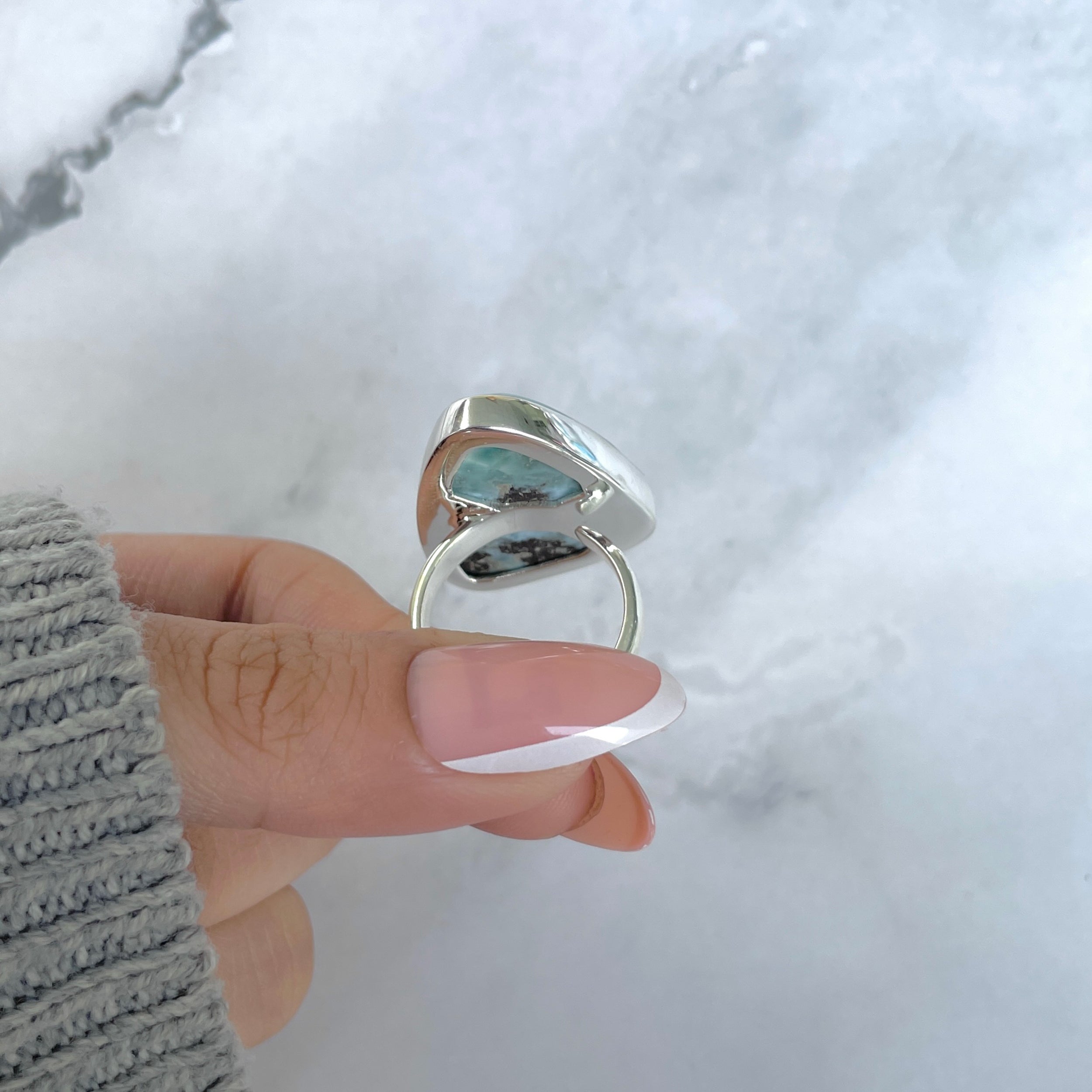 Larimar Adjustable Ring-(LAR-R-1735.)