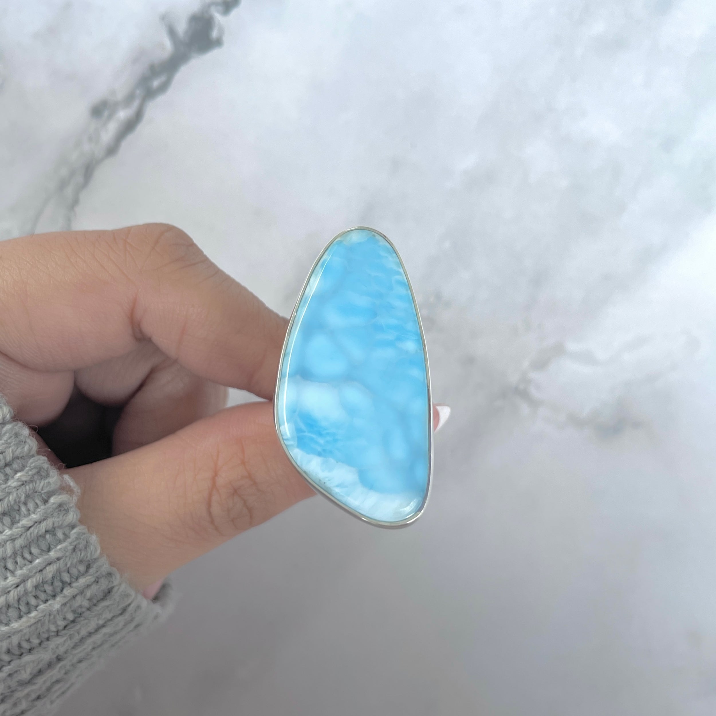 Larimar Adjustable Ring-(LAR-R-1736.)
