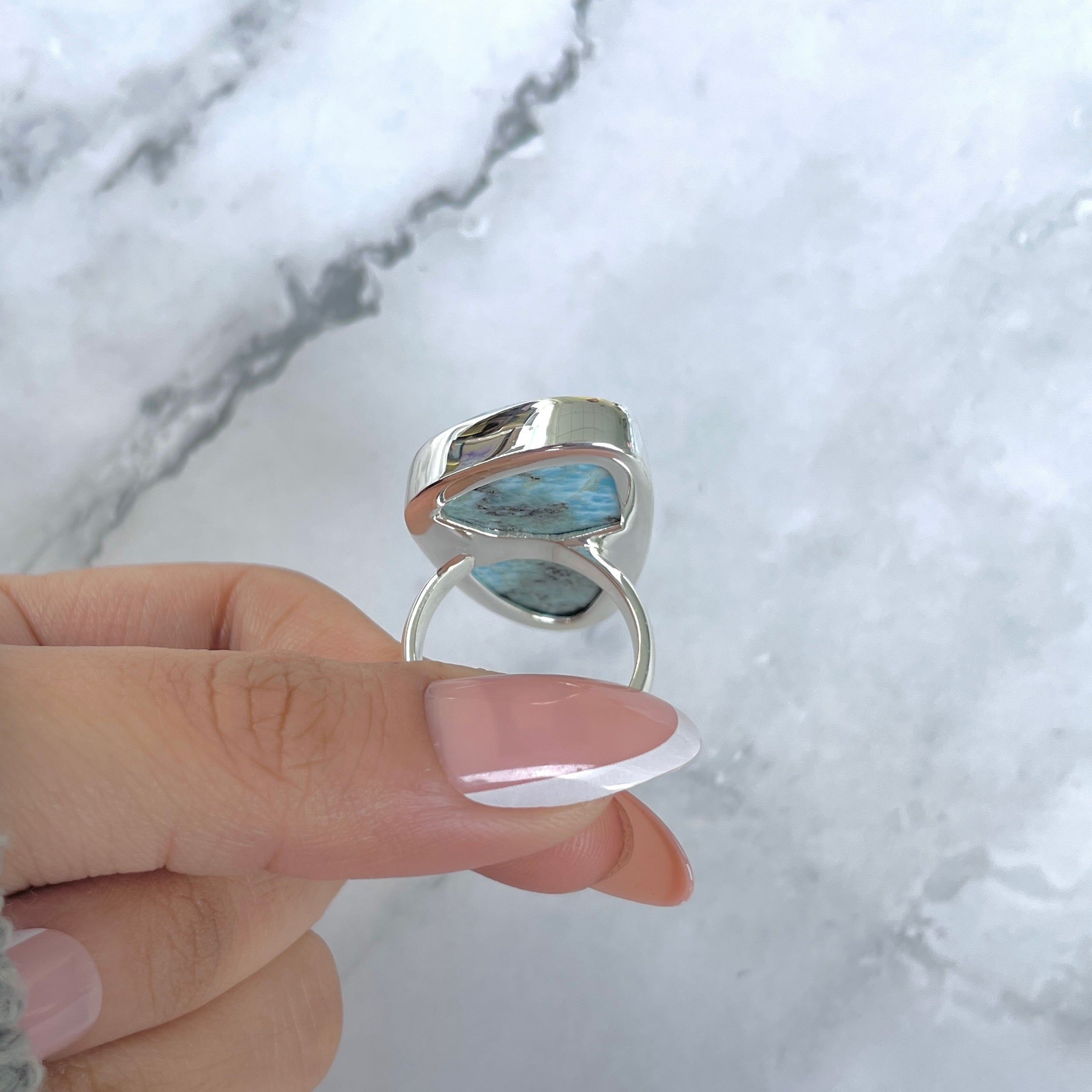 Larimar Adjustable Ring-(LAR-R-1736.)