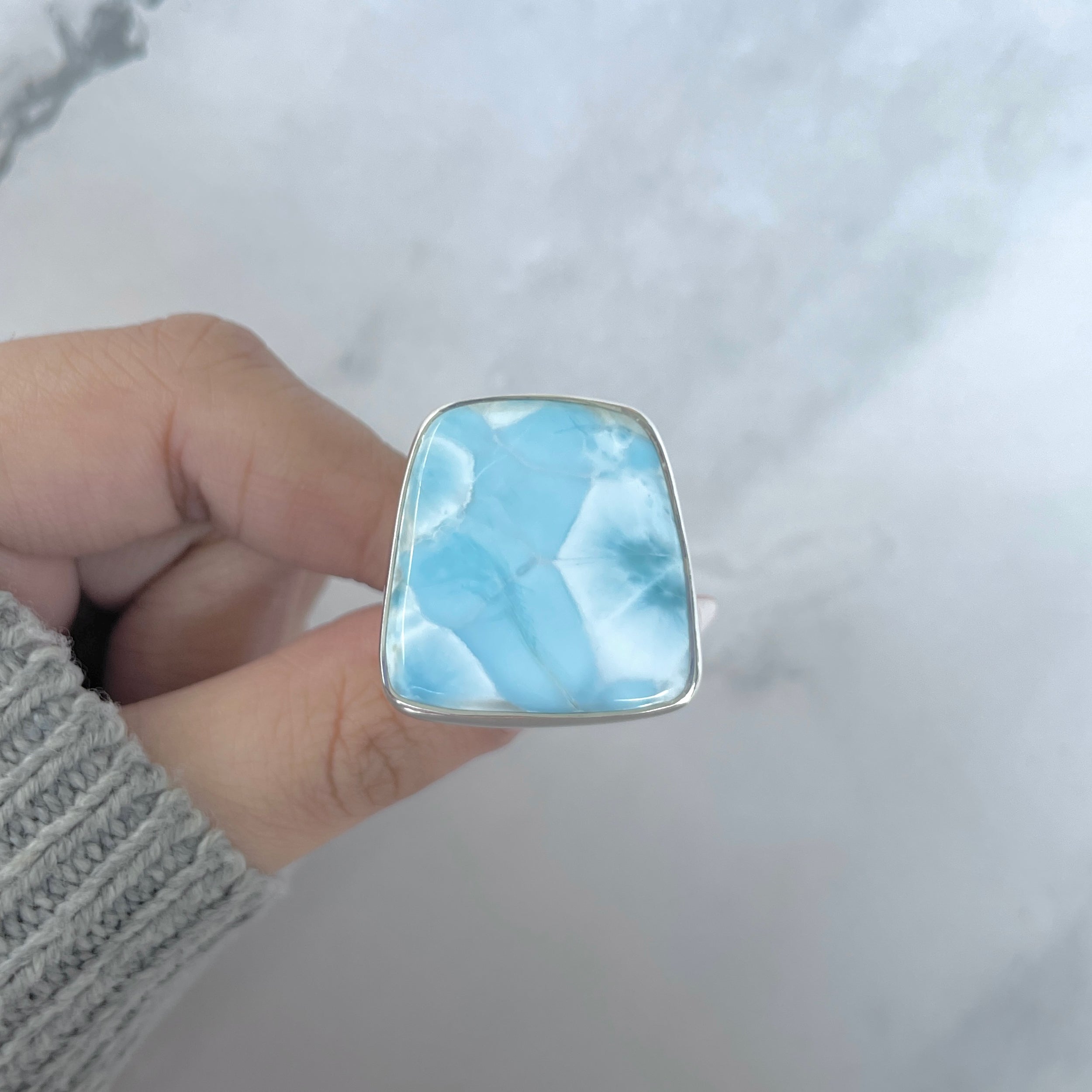 Larimar Adjustable Ring-(LAR-R-1737.)