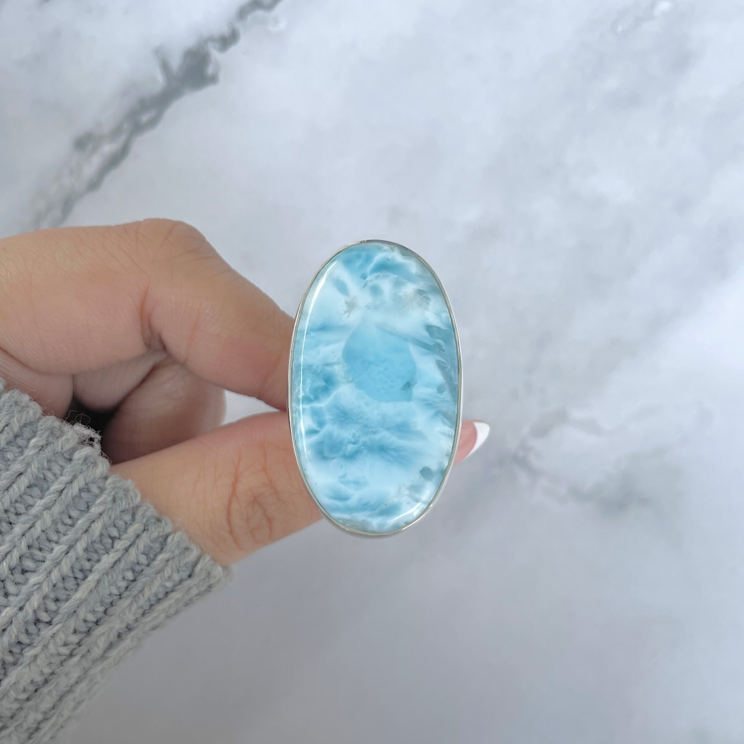 Larimar Adjustable Ring-(LAR-R-1738.)