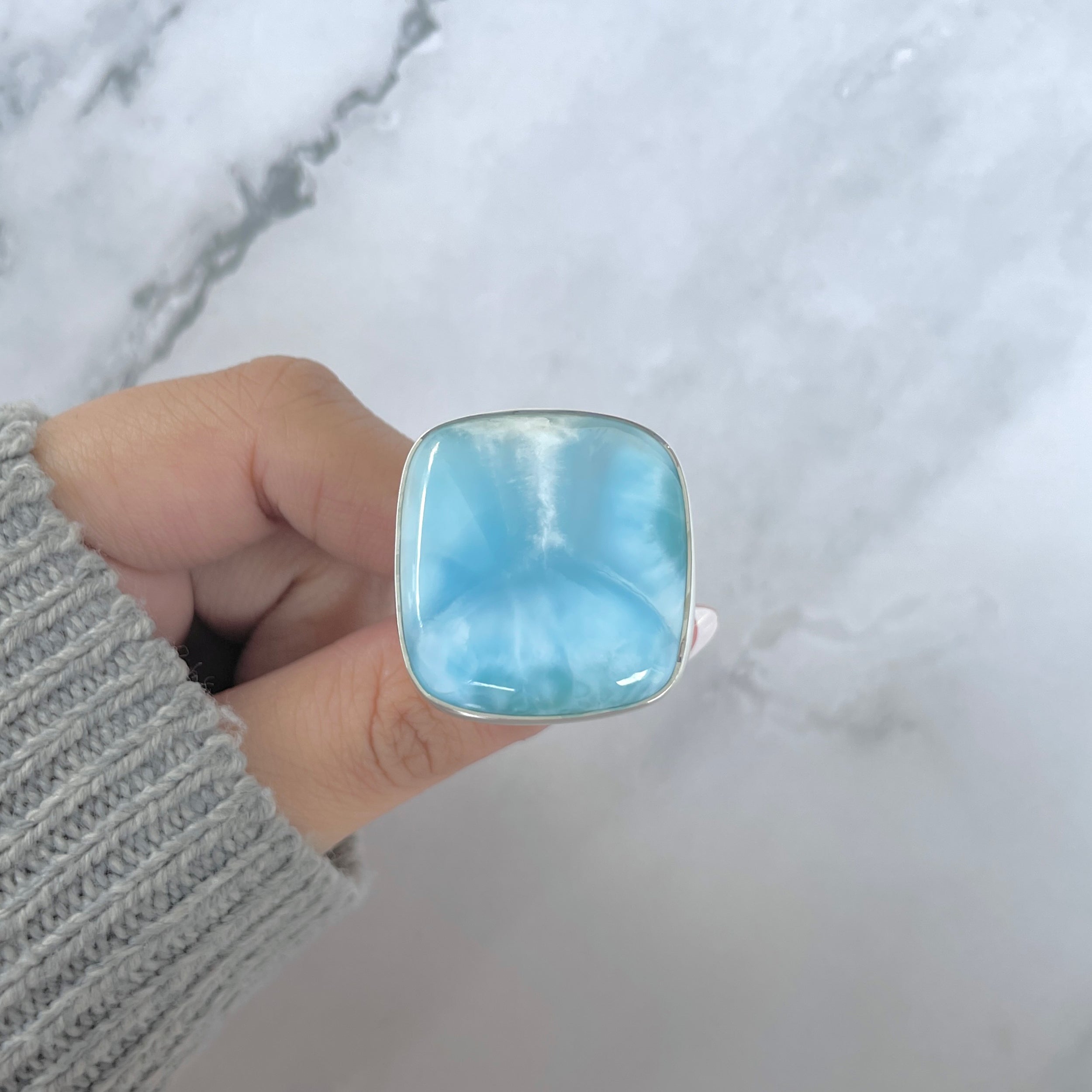 Larimar Adjustable Ring-(LAR-R-1739.)