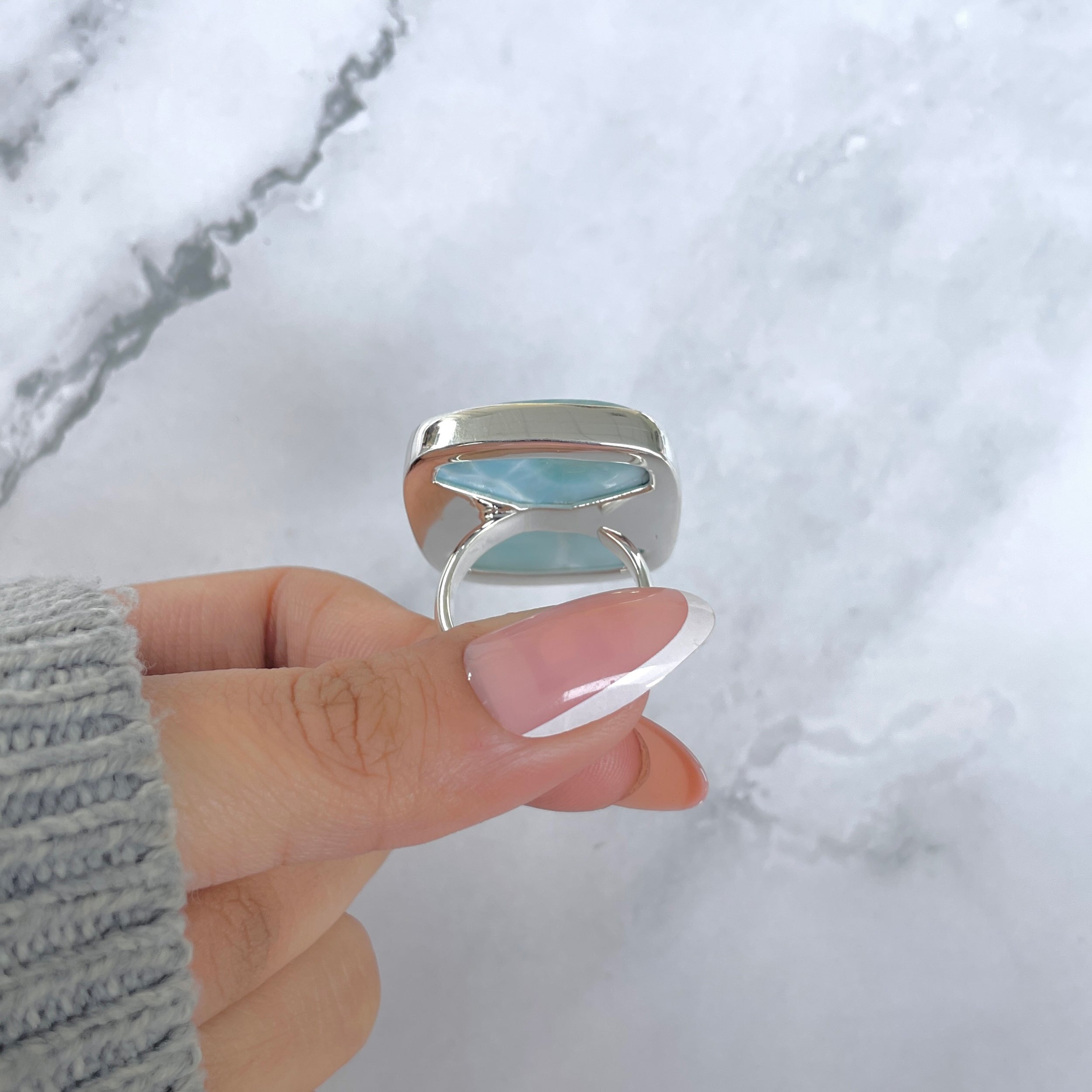 Larimar Adjustable Ring-(LAR-R-1739.)