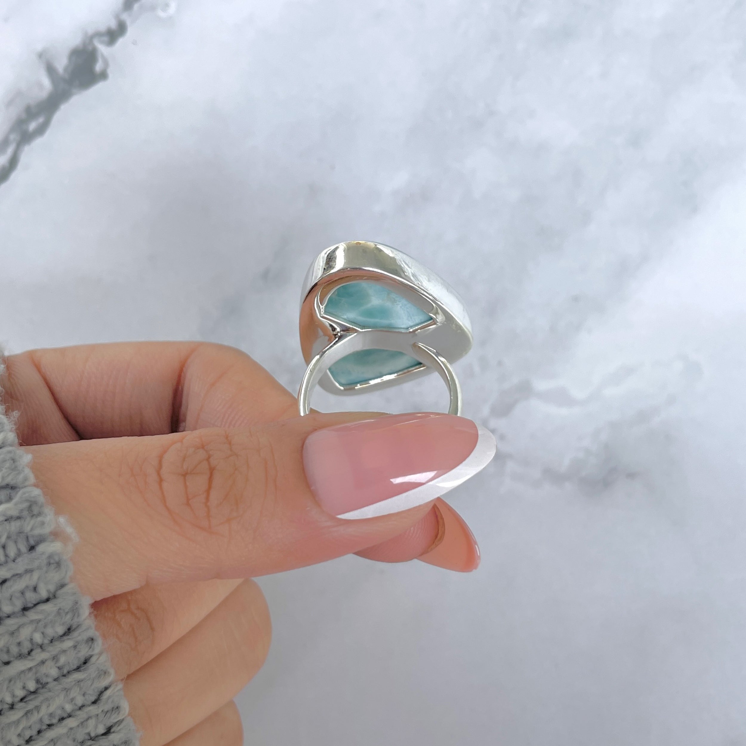 Larimar Adjustable Ring-(LAR-R-1740.)