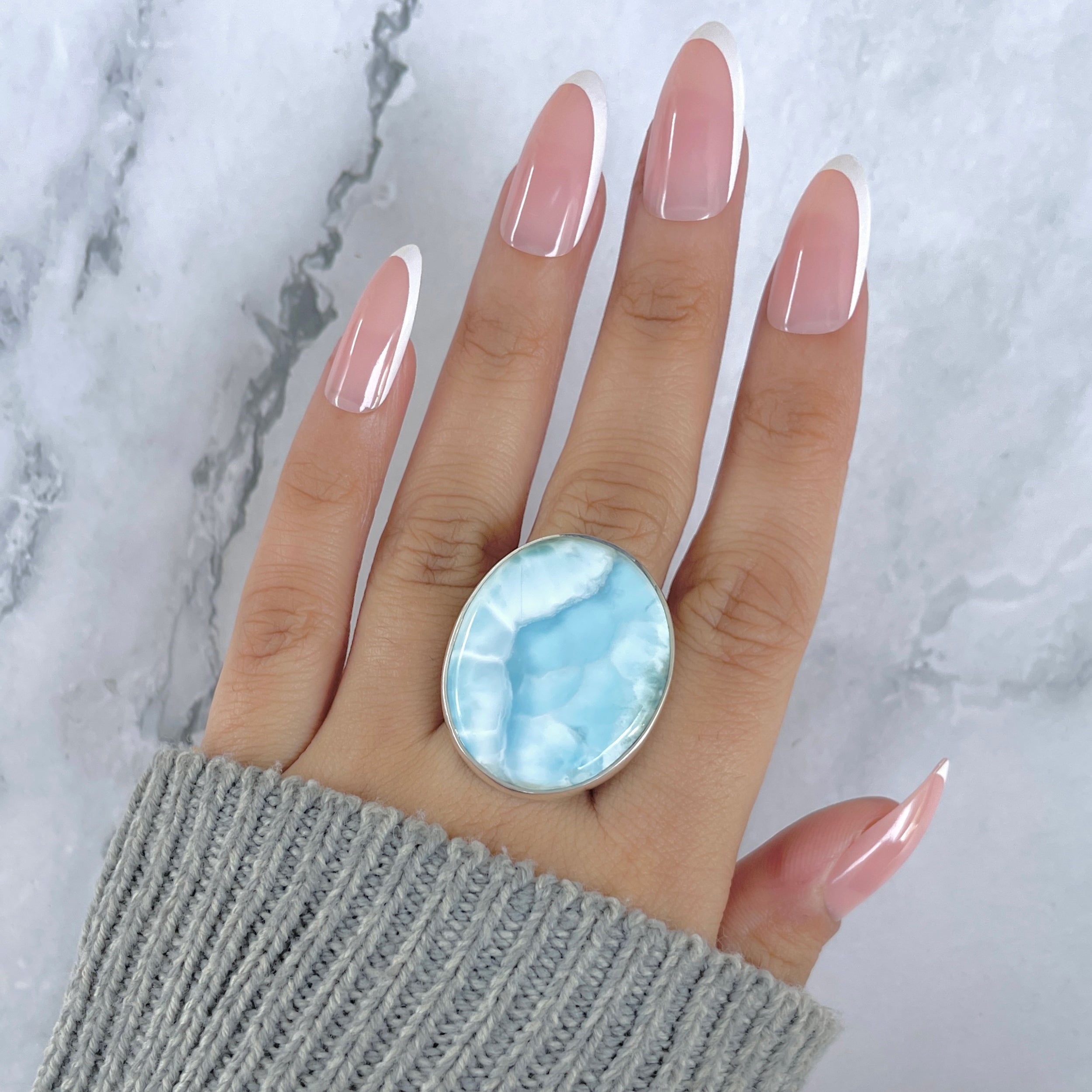 Larimar Adjustable Ring-(LAR-R-1741.)