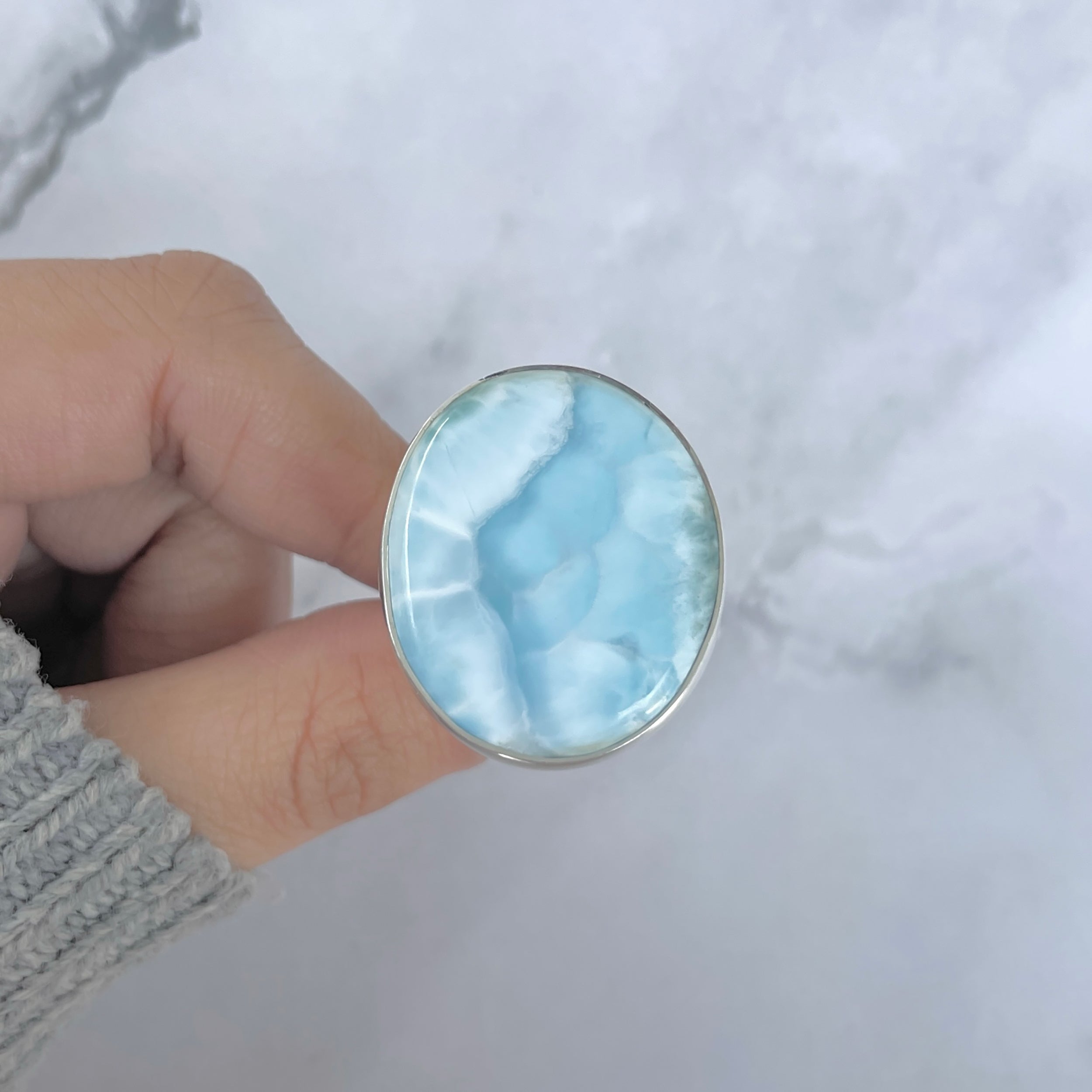 Larimar Adjustable Ring-(LAR-R-1741.)