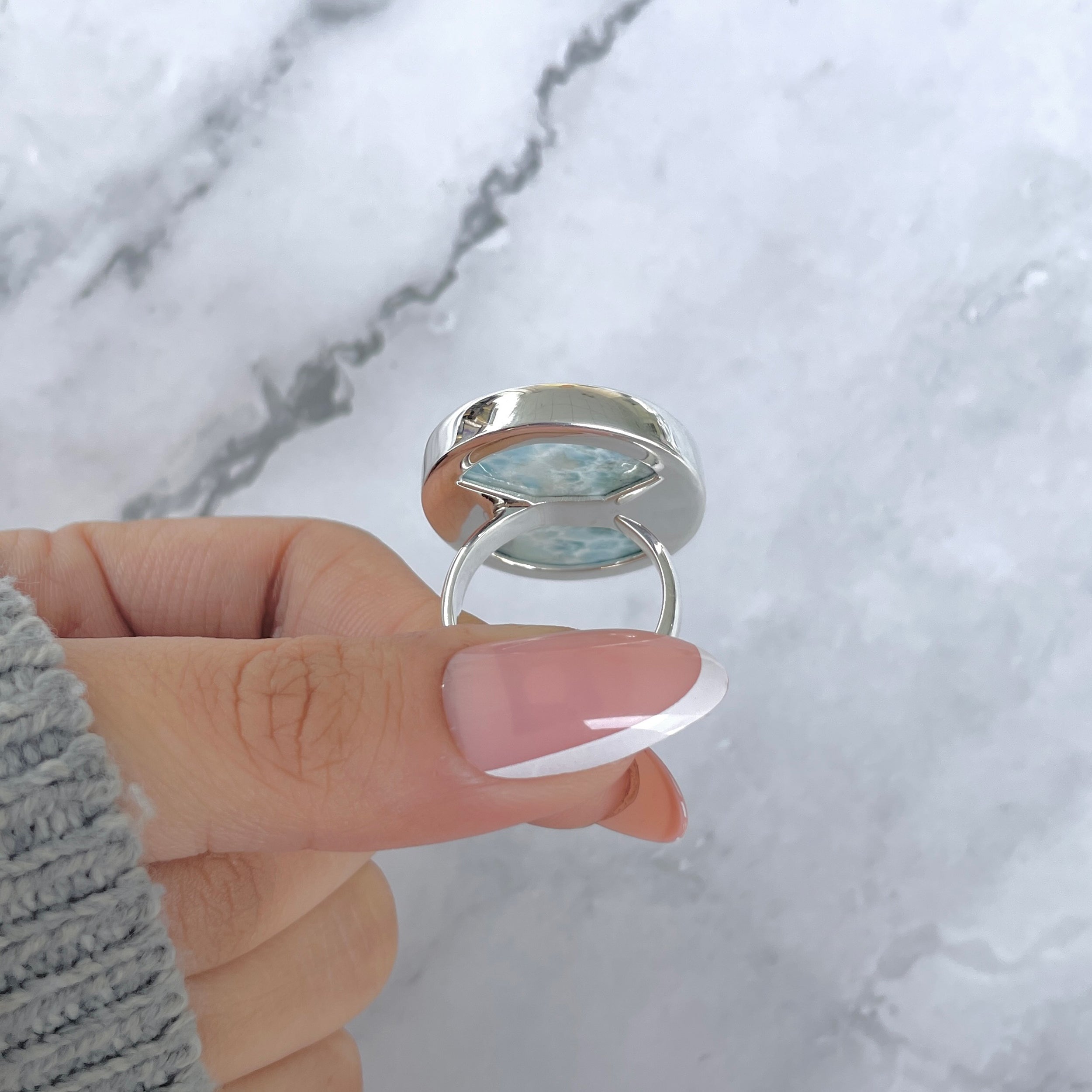 Larimar Adjustable Ring-(LAR-R-1741.)