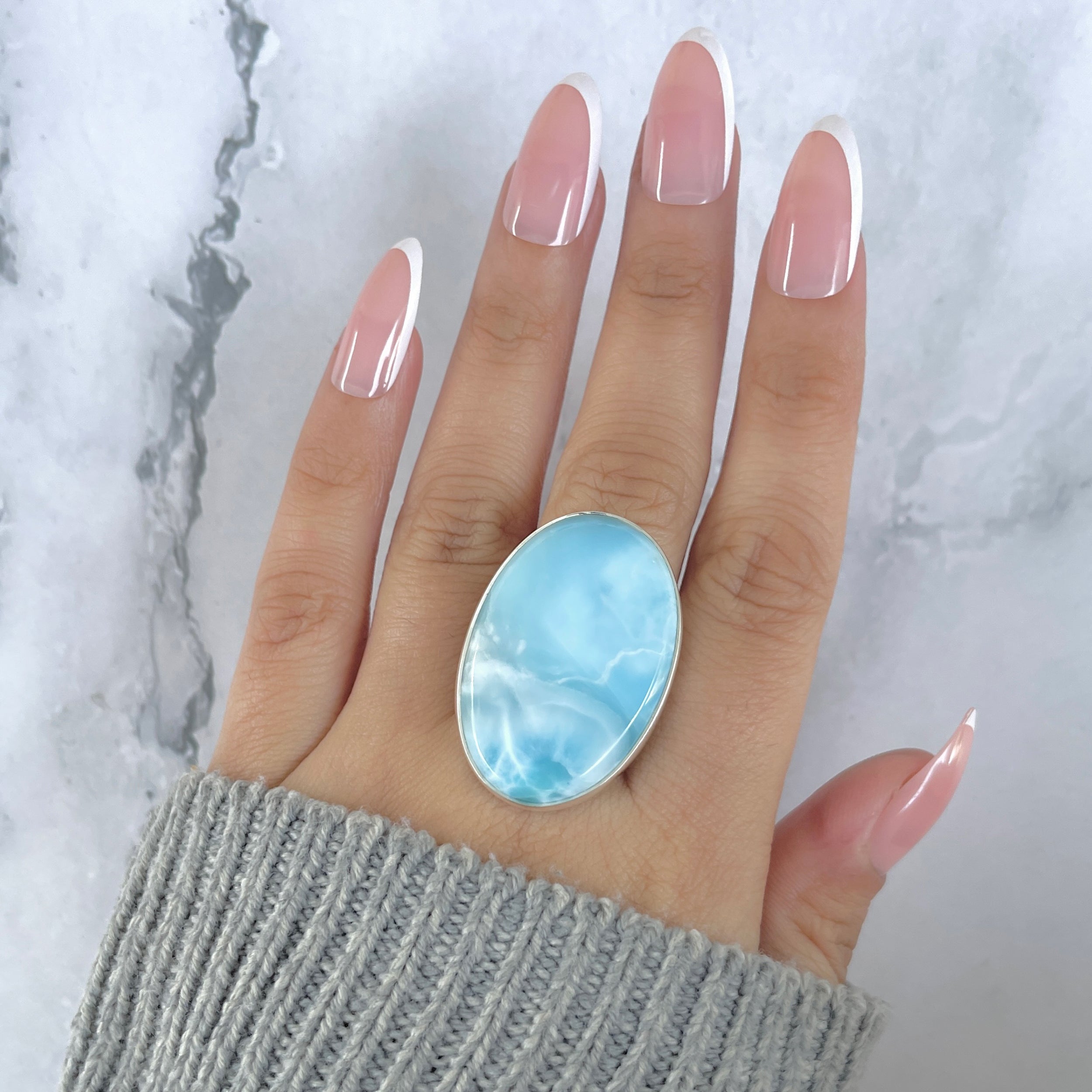 Larimar Adjustable Ring-(LAR-R-1742.)