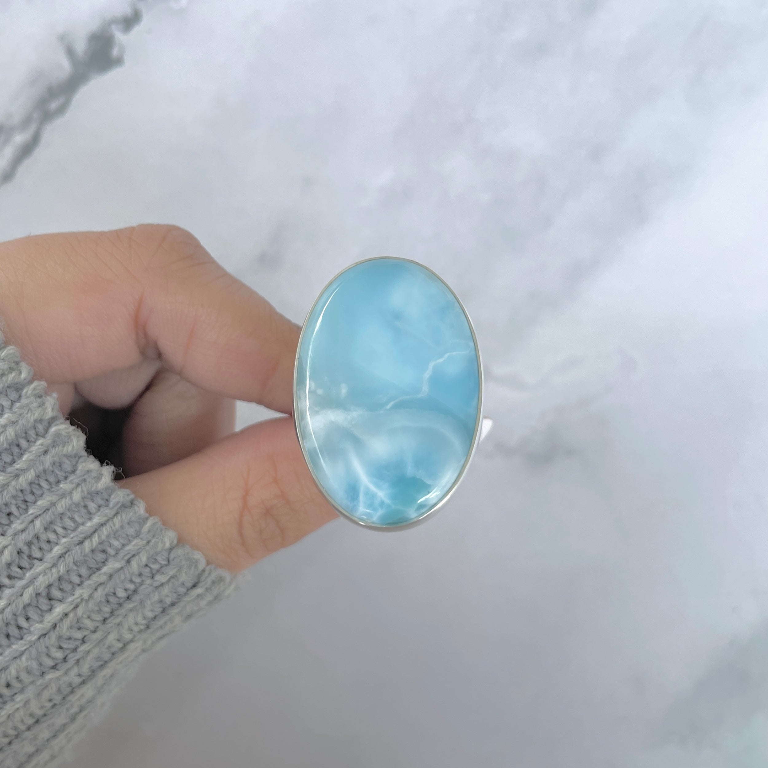 Larimar Adjustable Ring-(LAR-R-1742.)