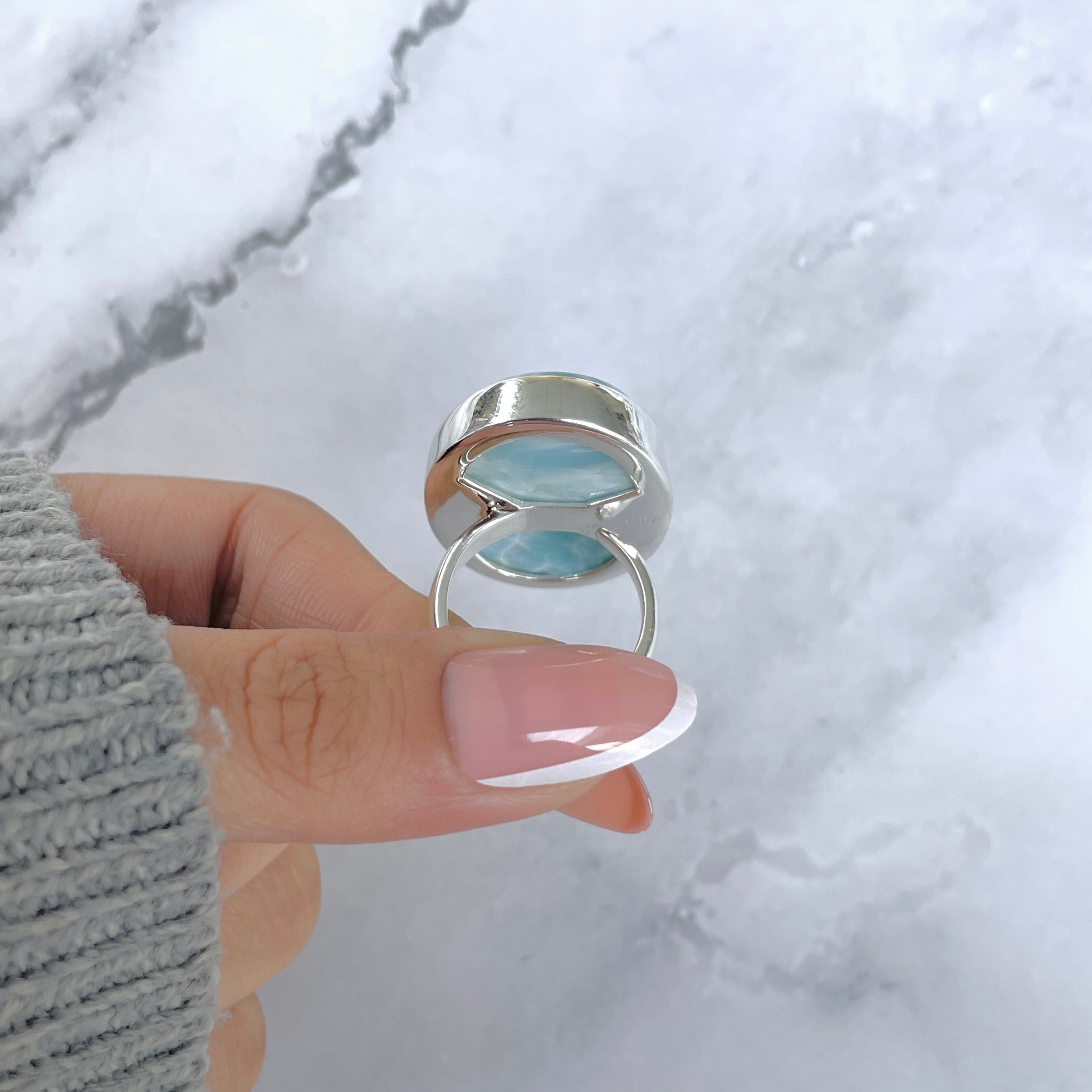 Larimar Adjustable Ring-(LAR-R-1742.)