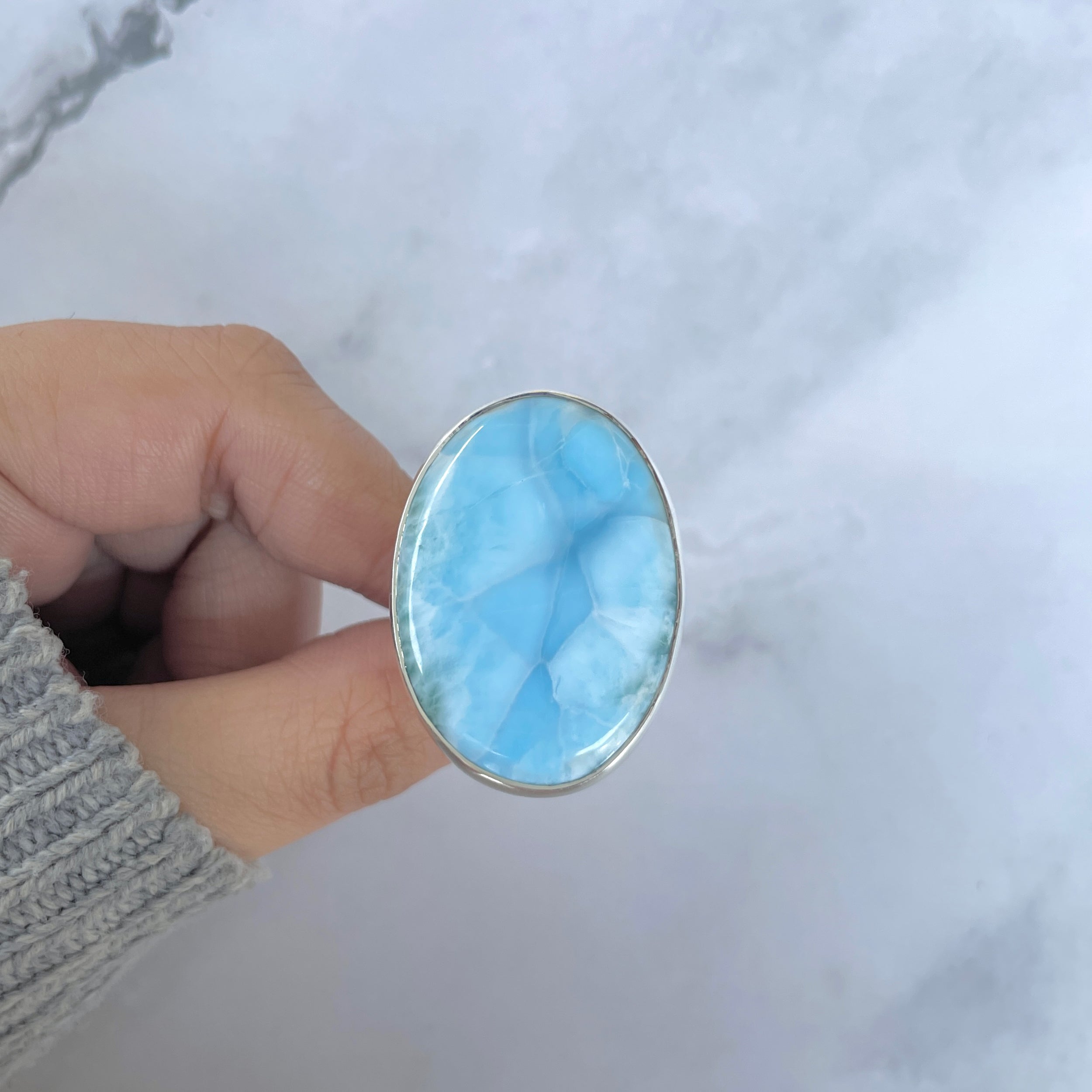 Larimar Adjustable Ring-(LAR-R-1743.)