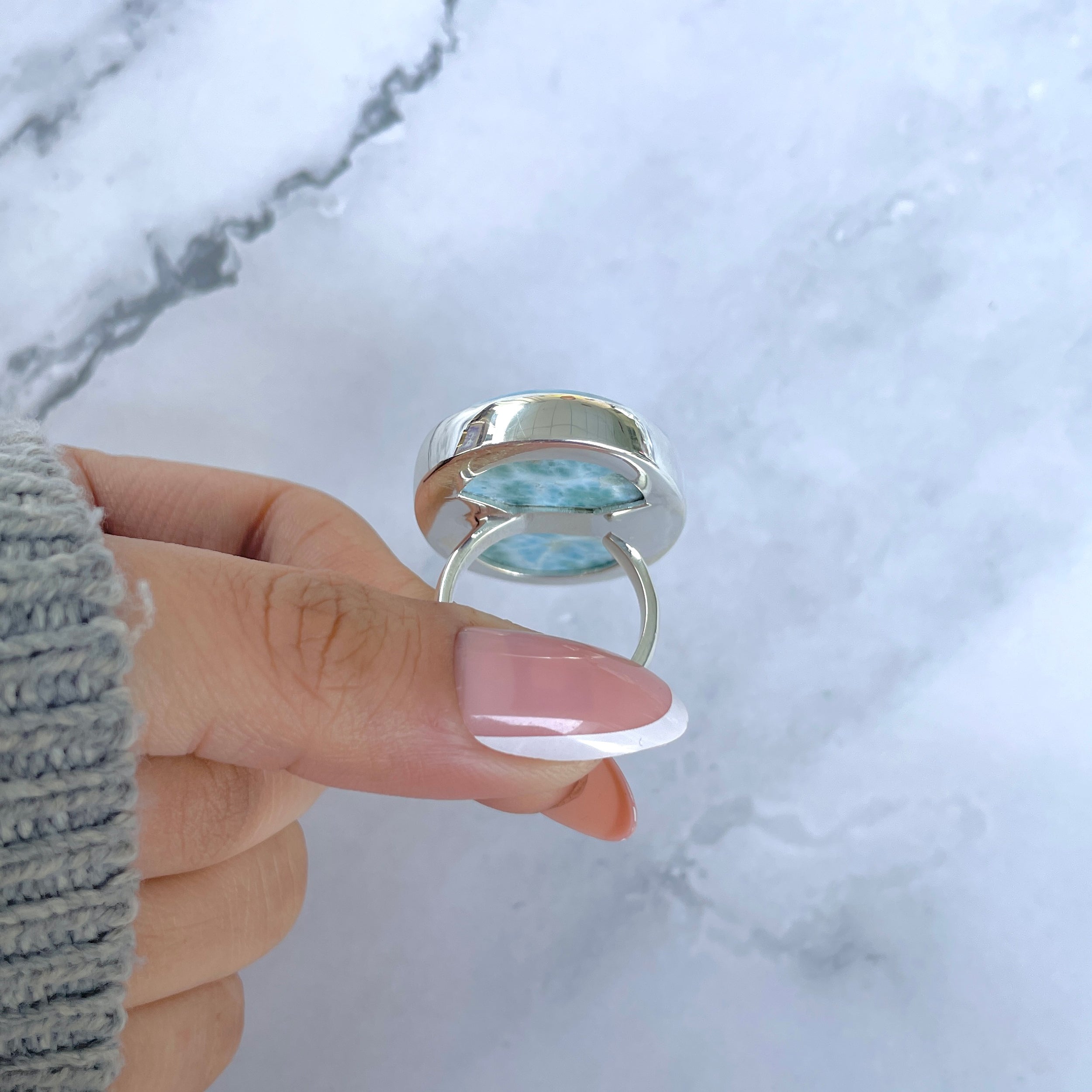 Larimar Adjustable Ring-(LAR-R-1743.)