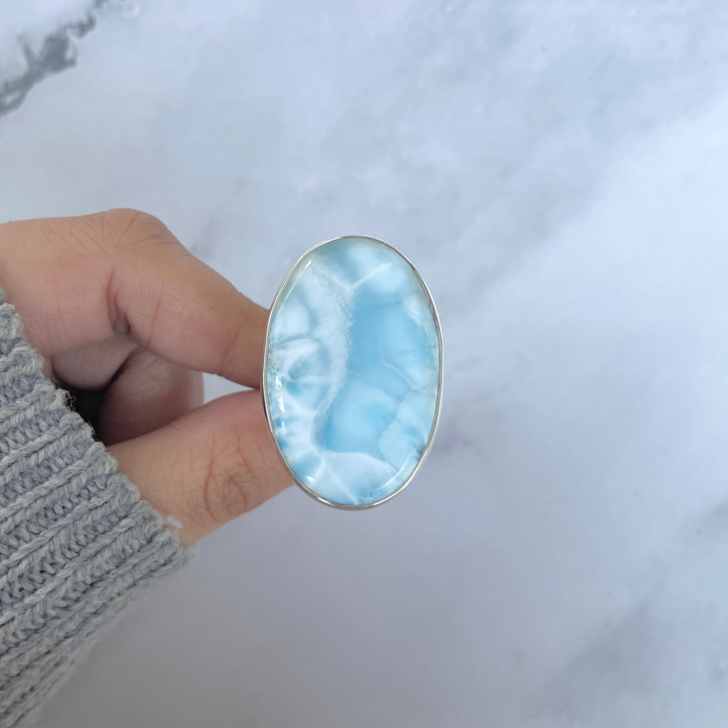 Larimar Adjustable Ring-(LAR-R-1744.)