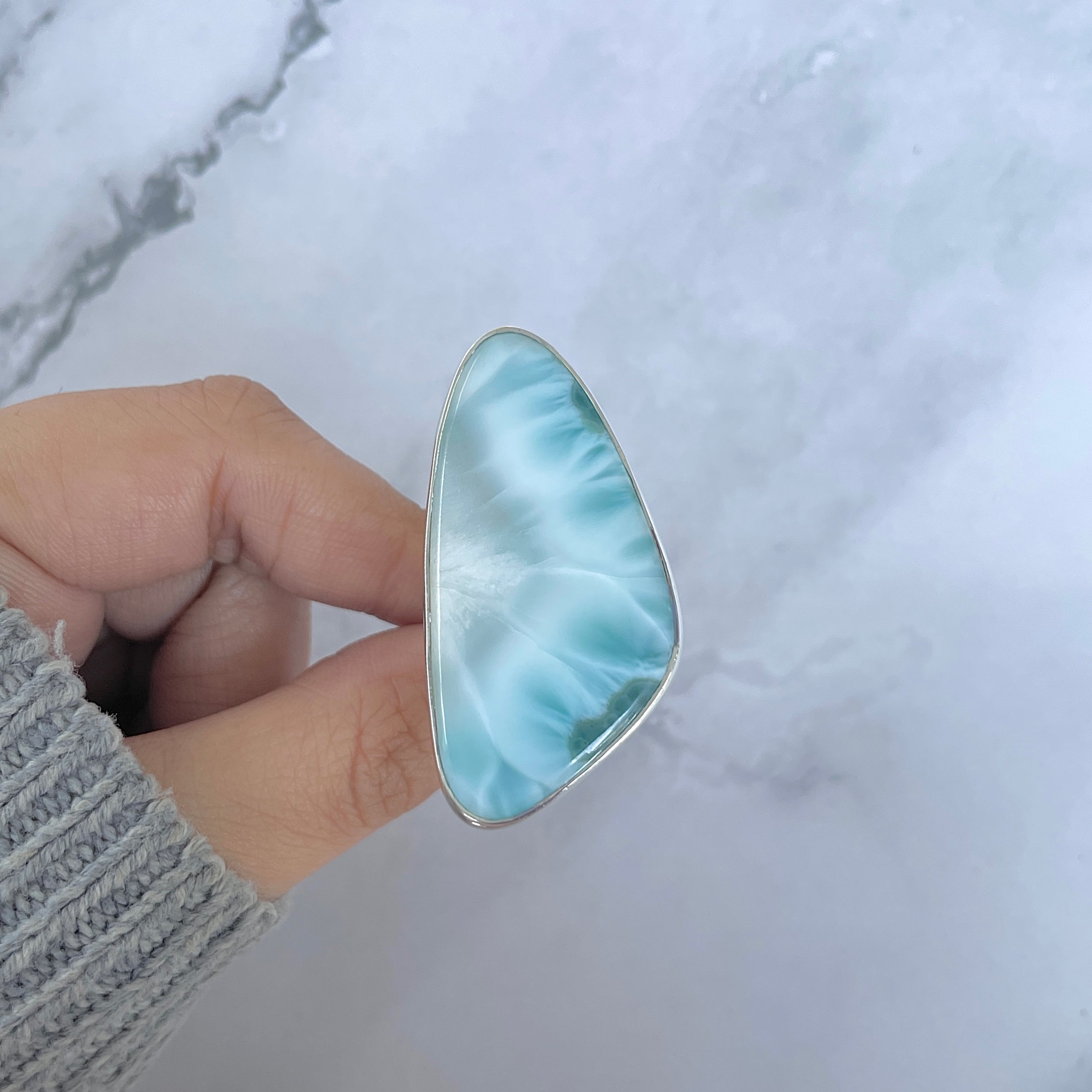 Larimar Adjustable Ring-(LAR-R-1746.)