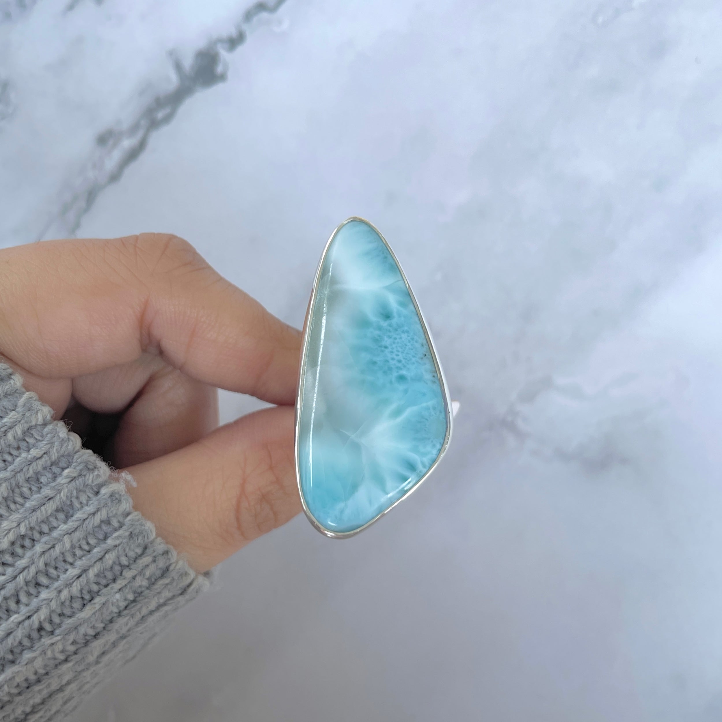 Larimar Adjustable Ring-(LAR-R-1747.)