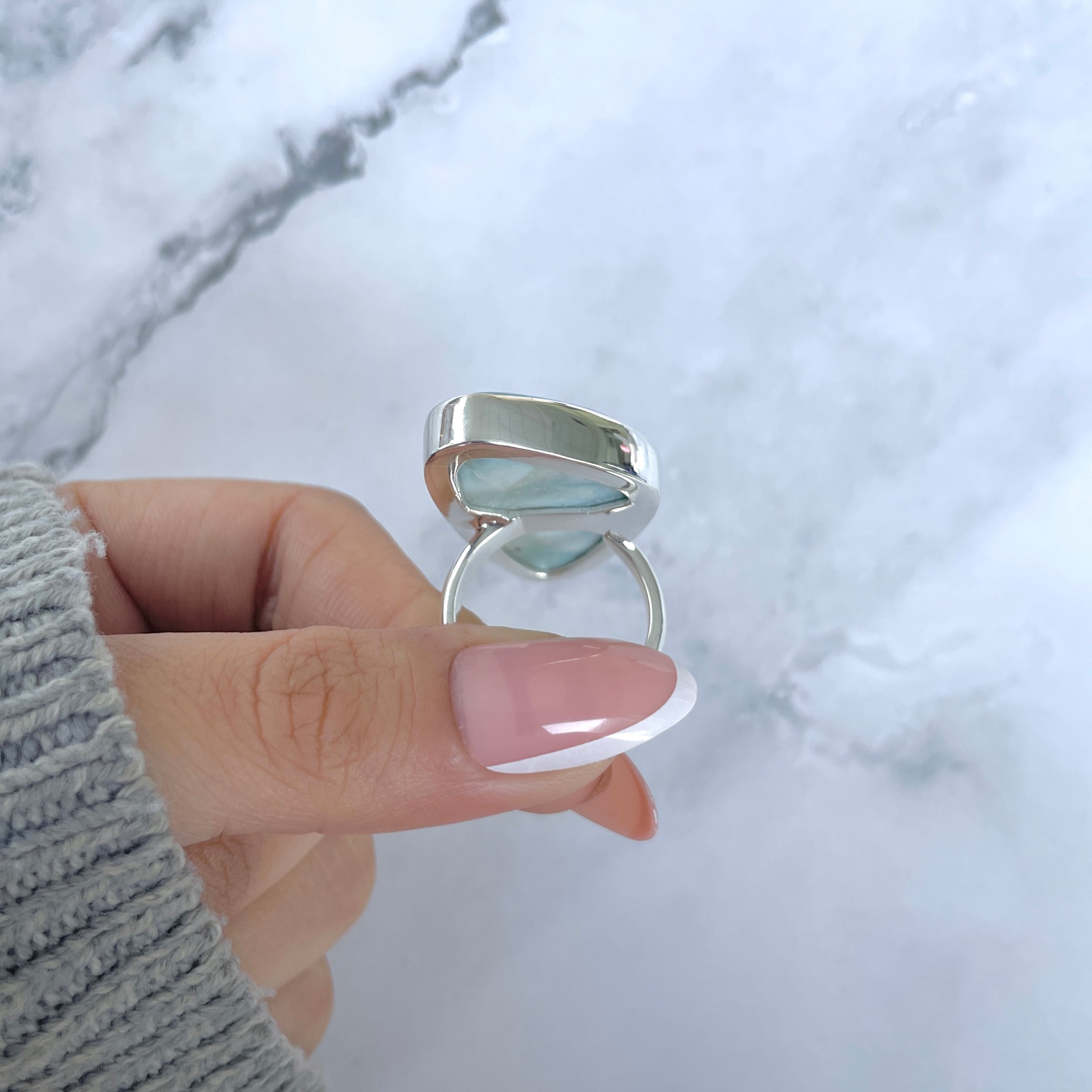 Larimar Adjustable Ring-(LAR-R-1747.)