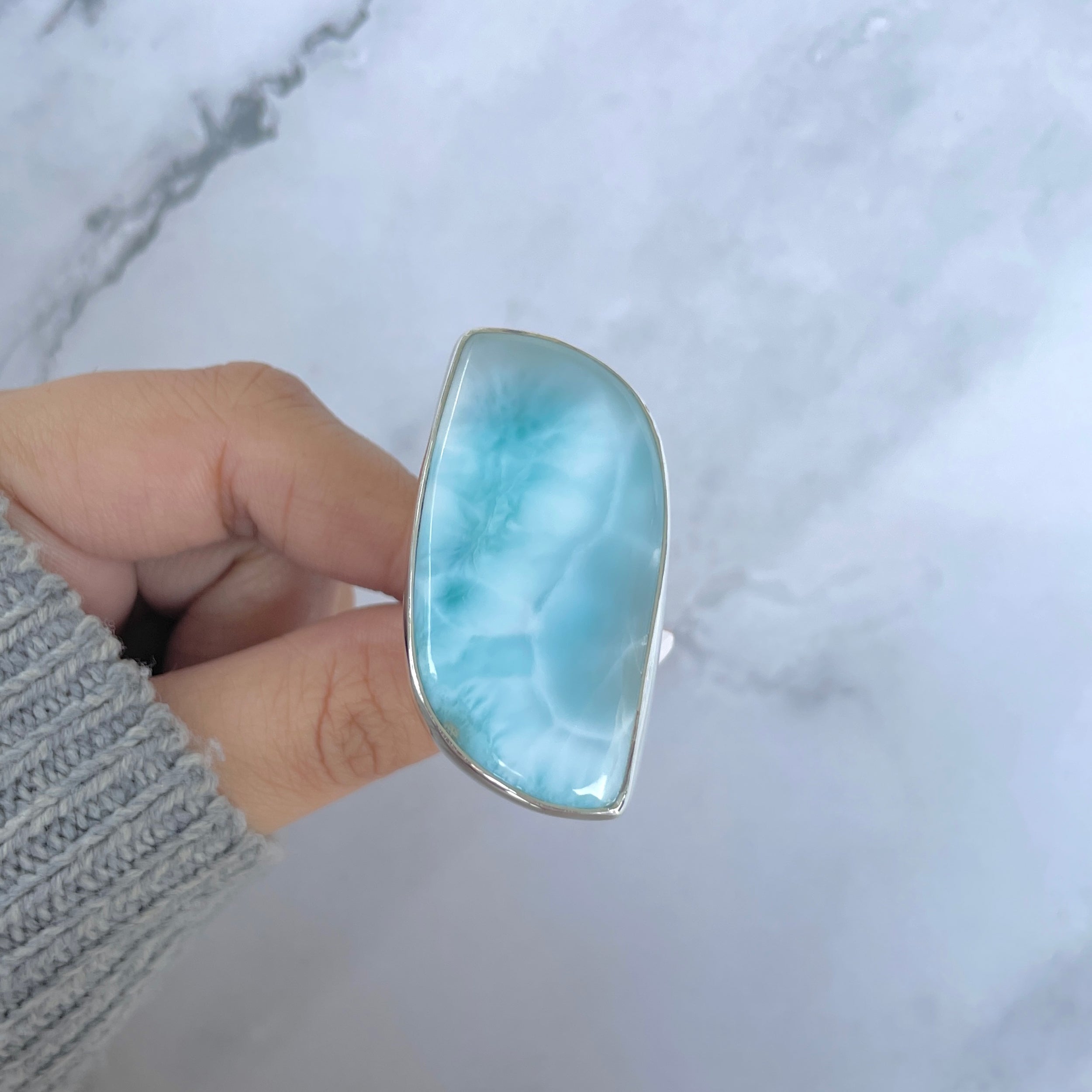 Larimar Adjustable Ring-(LAR-R-1748.)