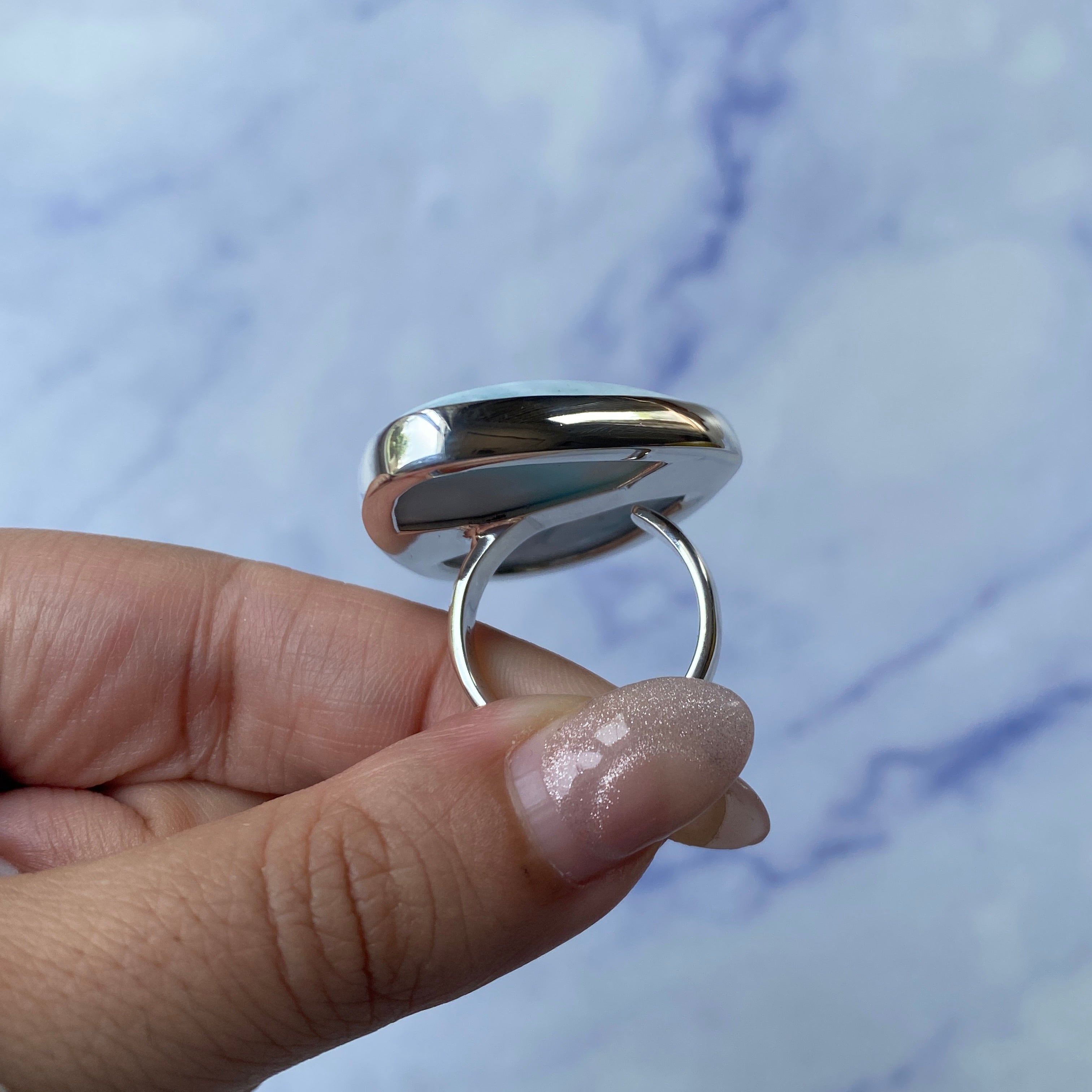 Larimar Adjustable Ring-(LAR-R-175.)