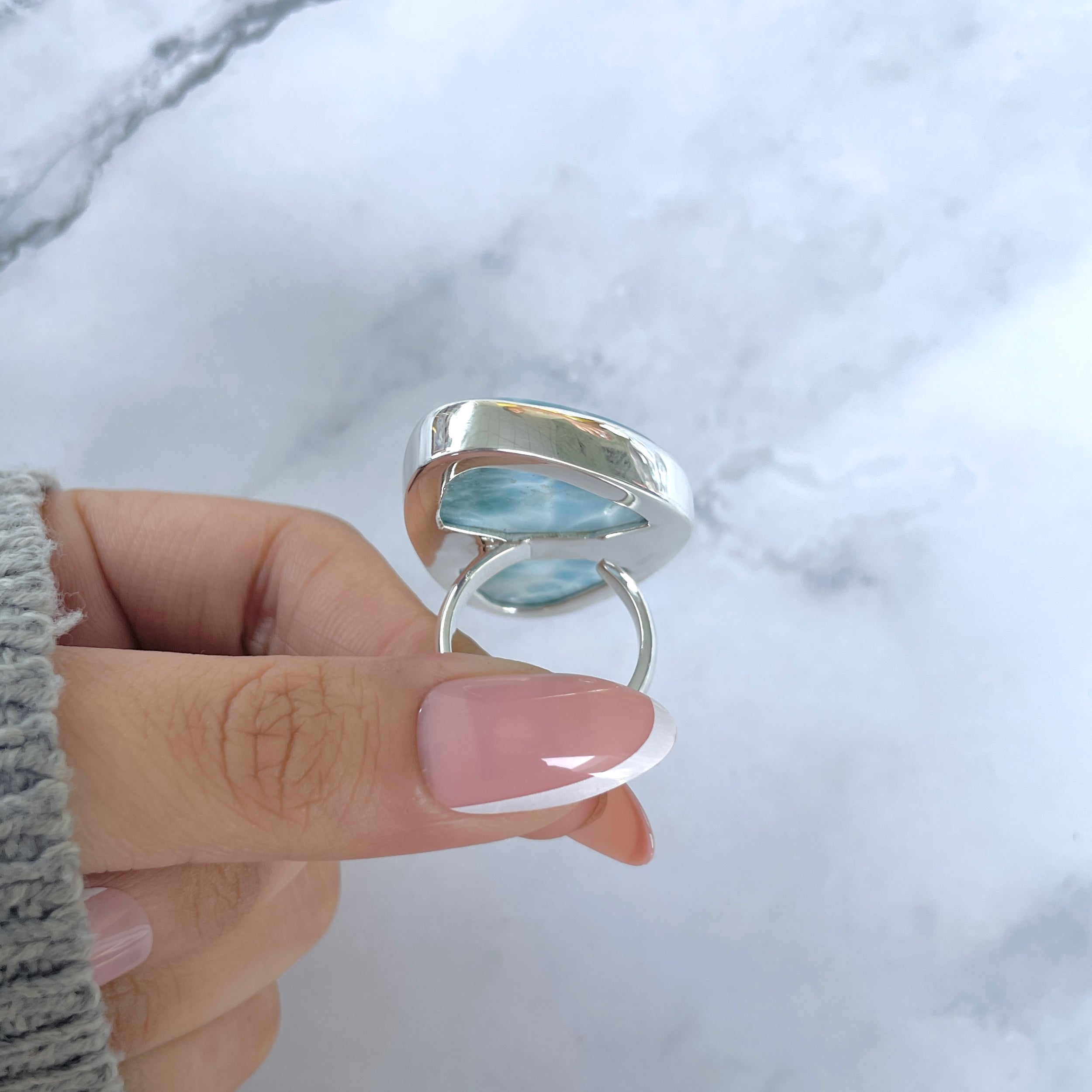 Larimar Adjustable Ring-(LAR-R-1750.)