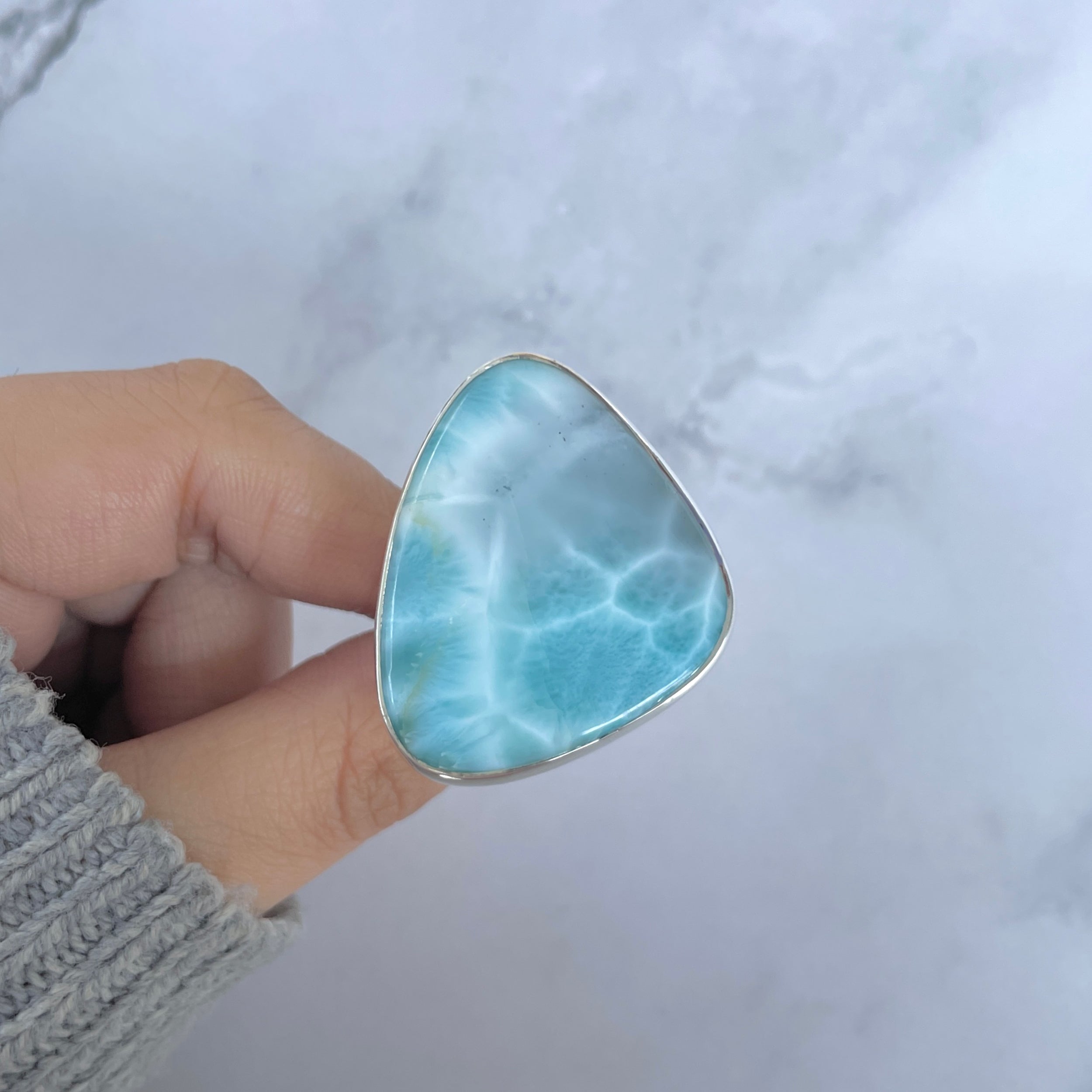 Larimar Adjustable Ring-(LAR-R-1751.)