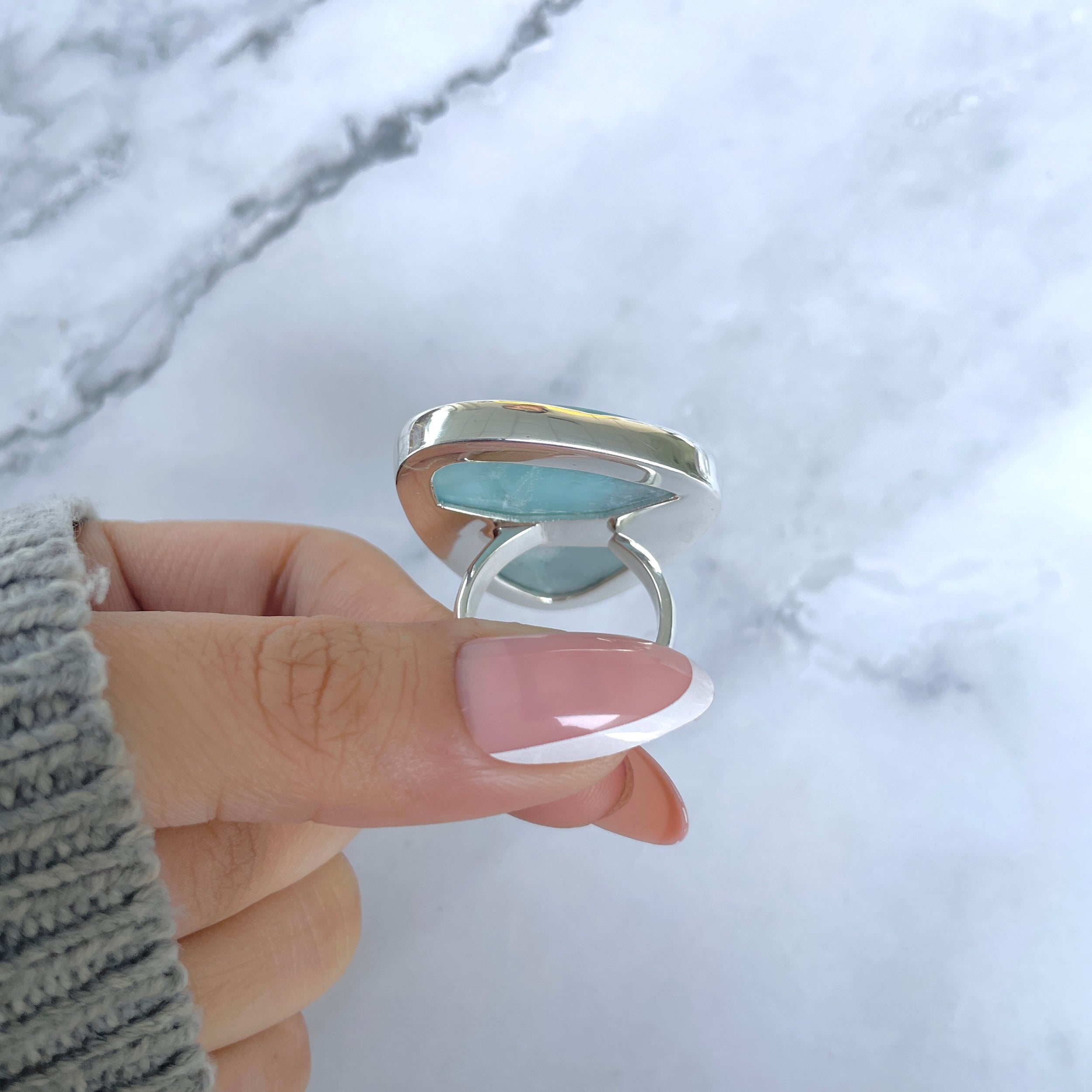 Larimar Adjustable Ring-(LAR-R-1751.)