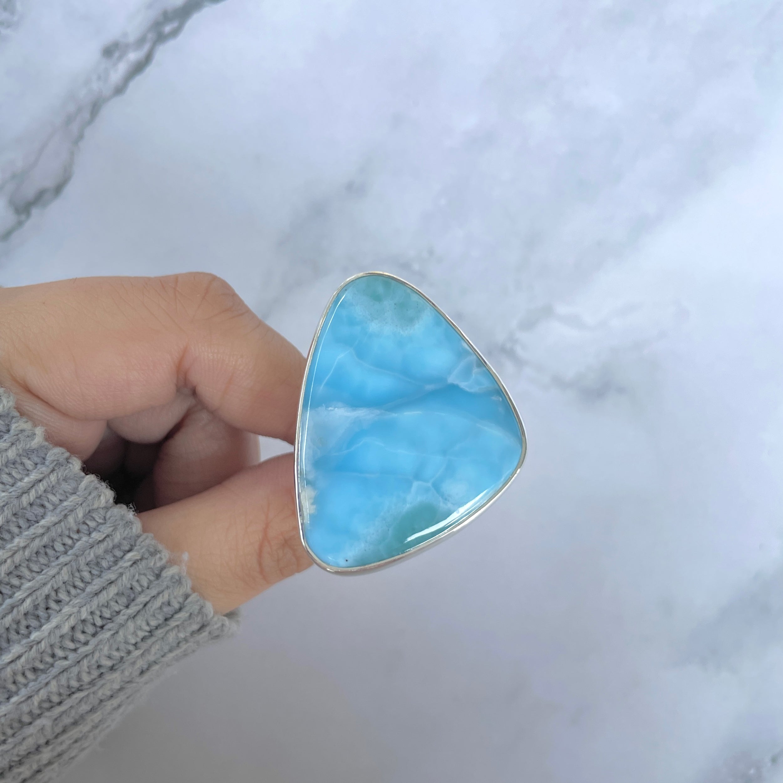 Larimar Adjustable Ring-(LAR-R-1753.)
