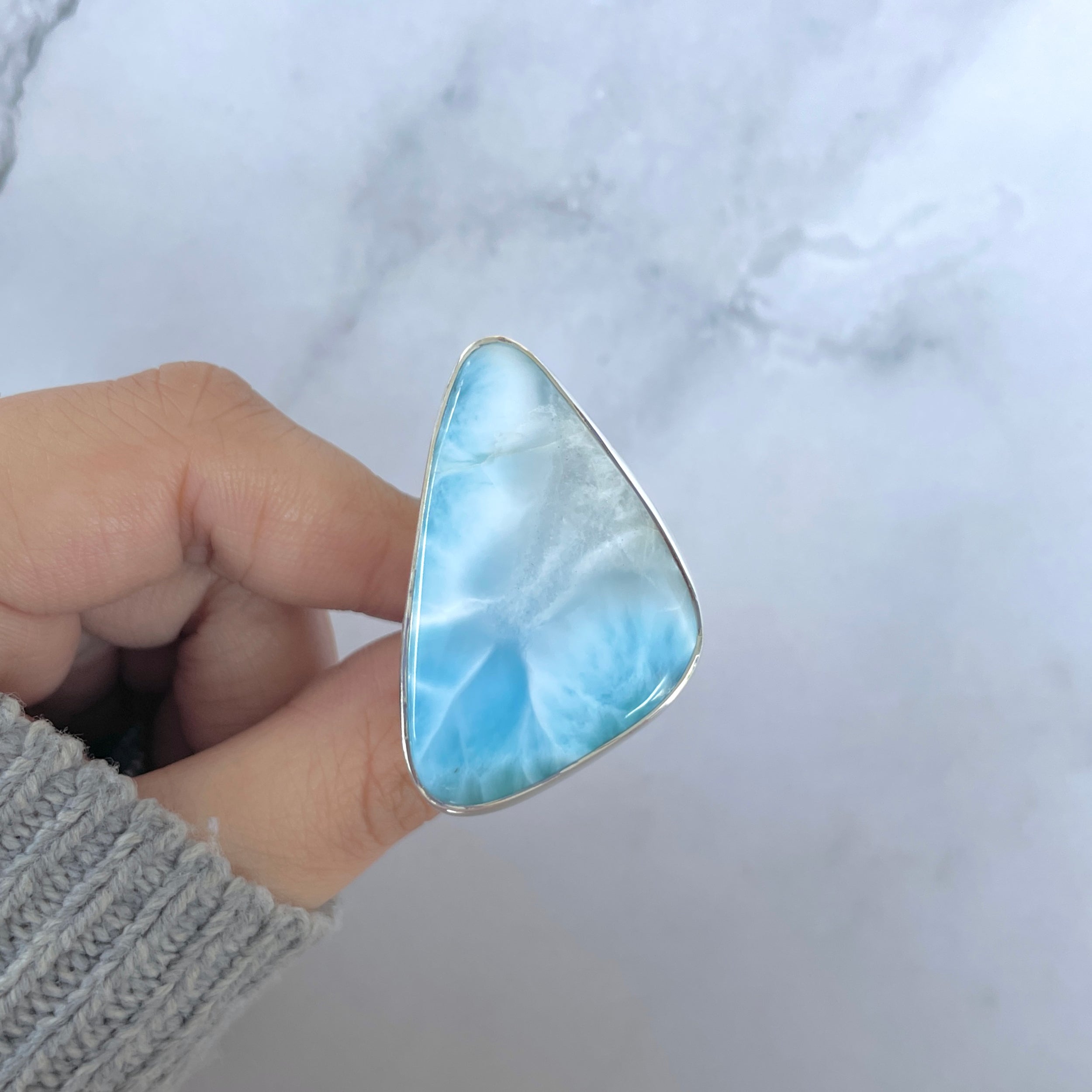 Larimar Adjustable Ring-(LAR-R-1754.)