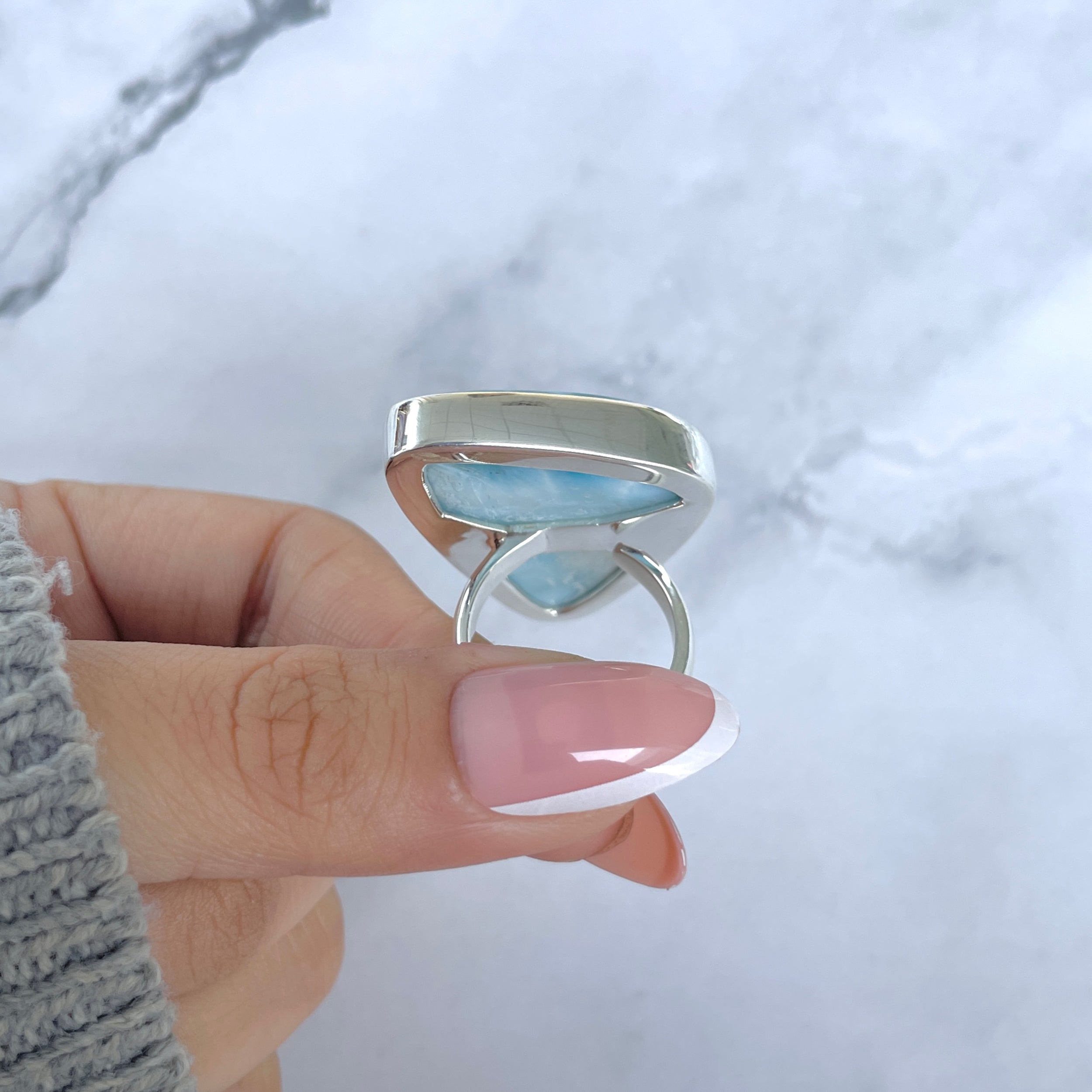 Larimar Adjustable Ring-(LAR-R-1754.)