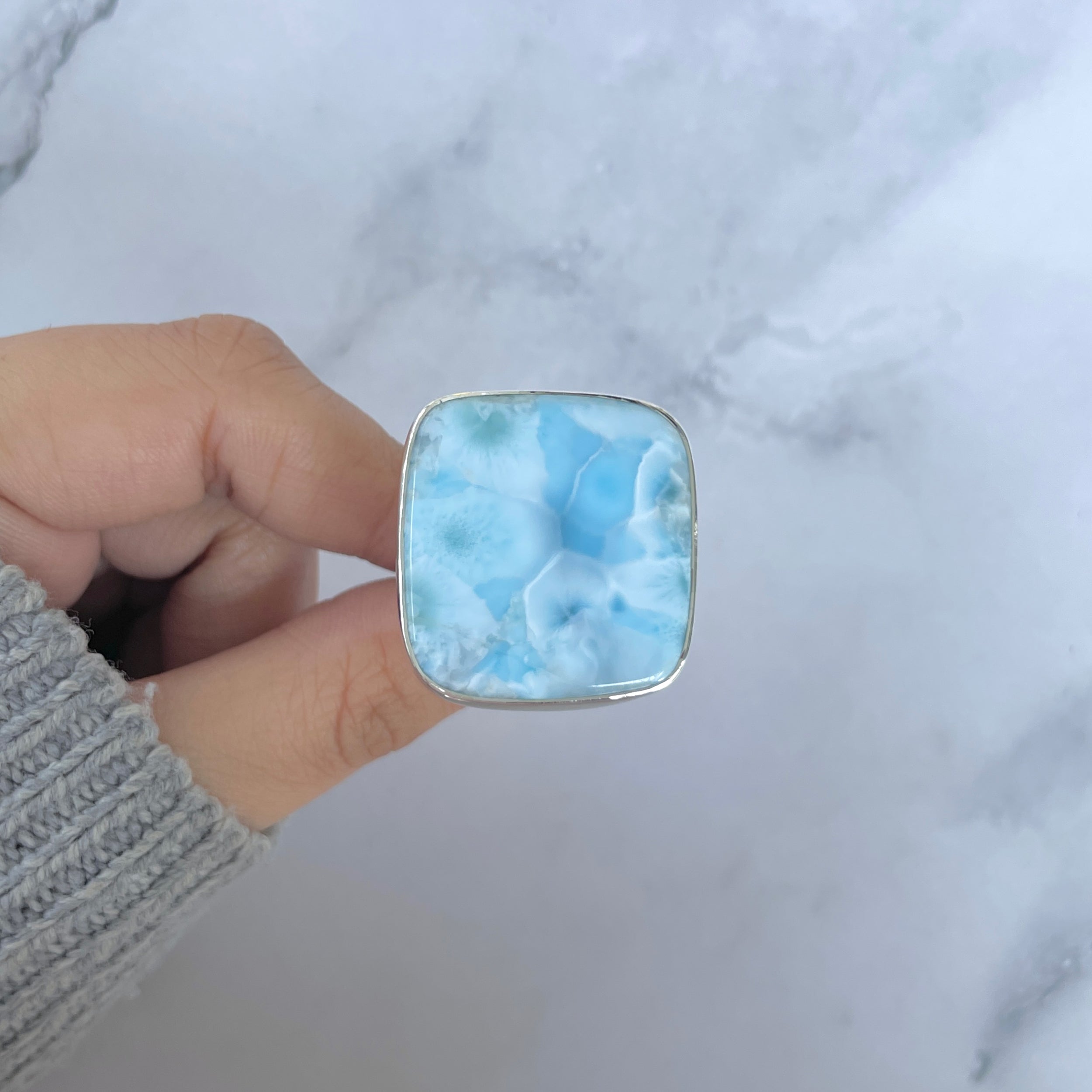 Larimar Adjustable Ring-(LAR-R-1755.)