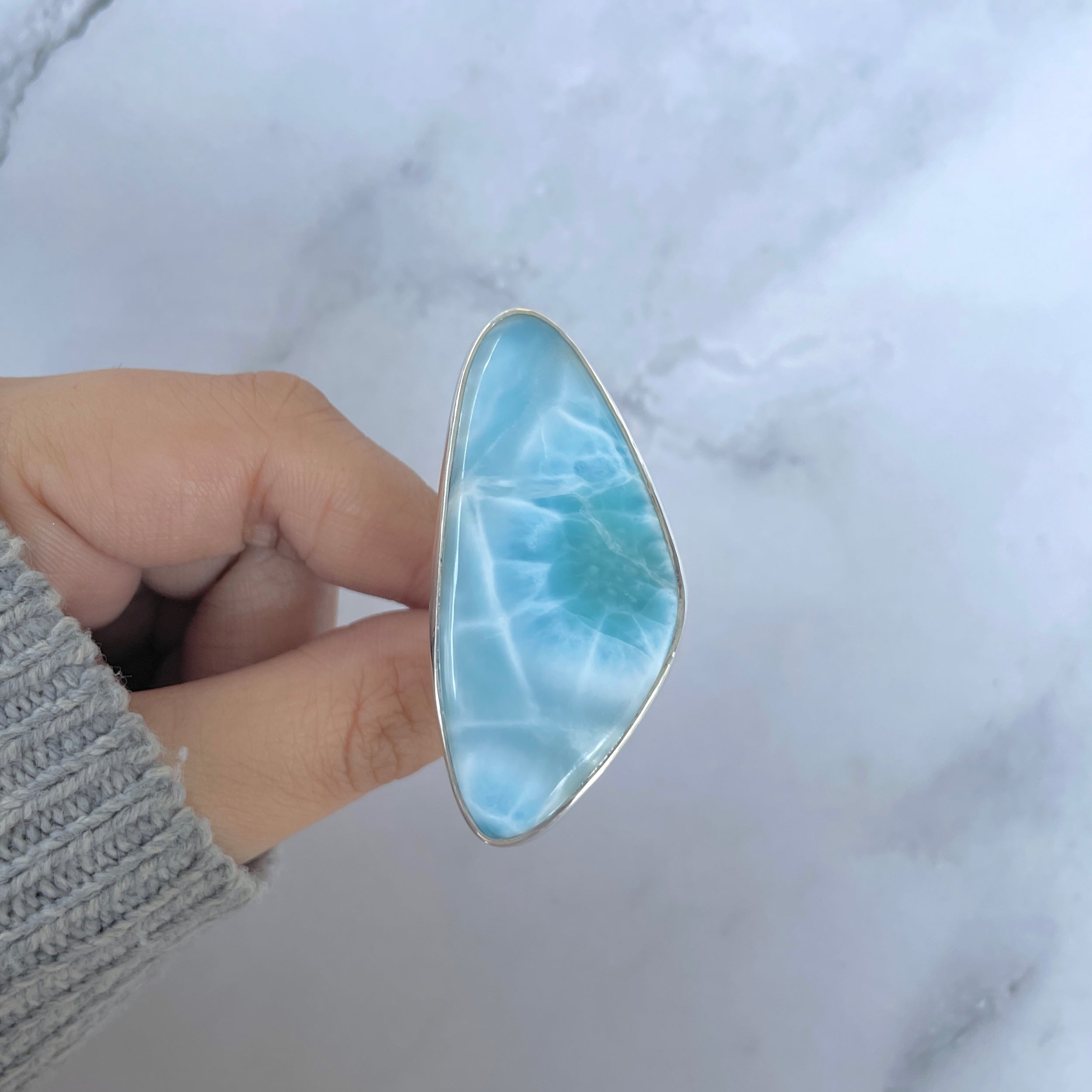 Larimar Adjustable Ring-(LAR-R-1756.)