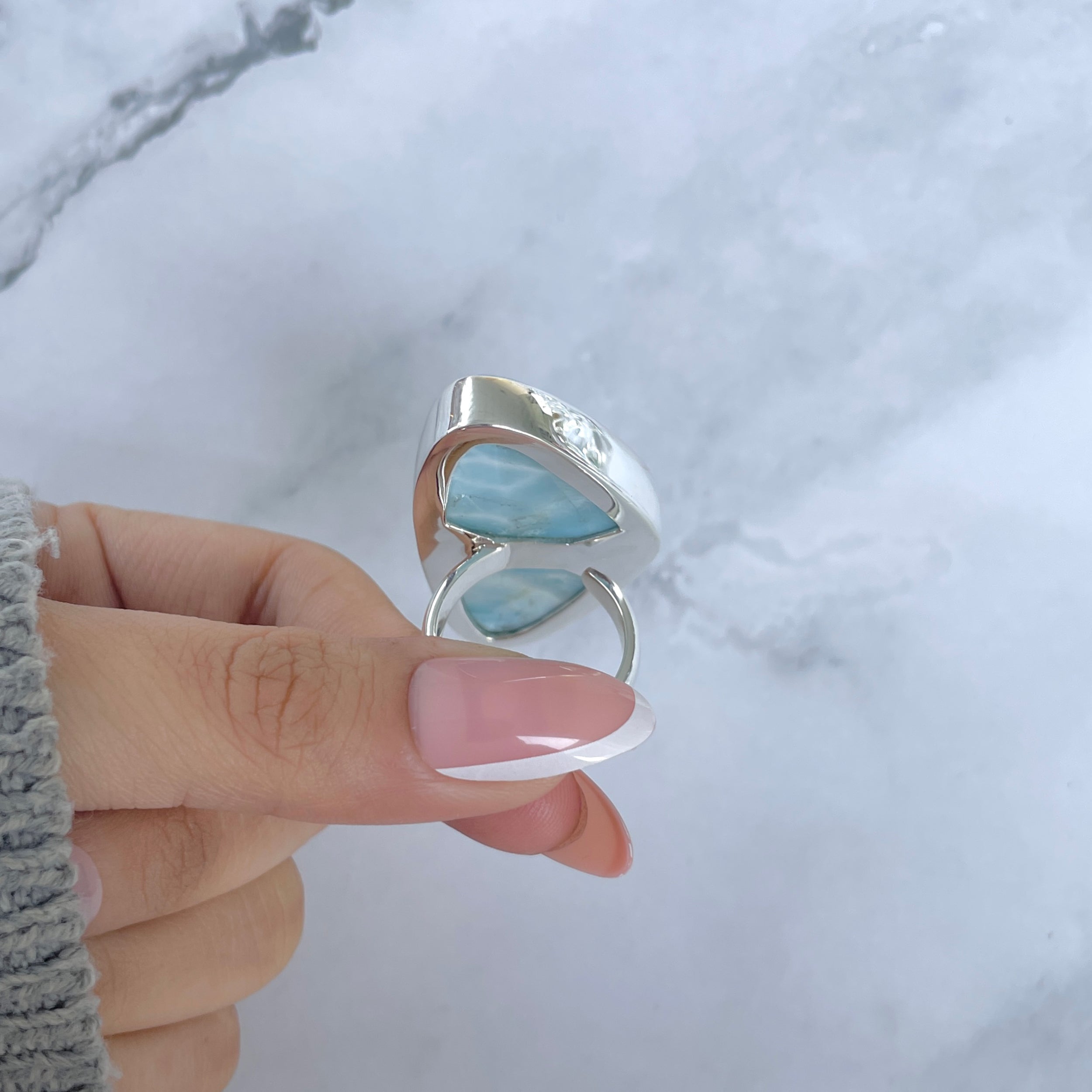 Larimar Adjustable Ring-(LAR-R-1756.)