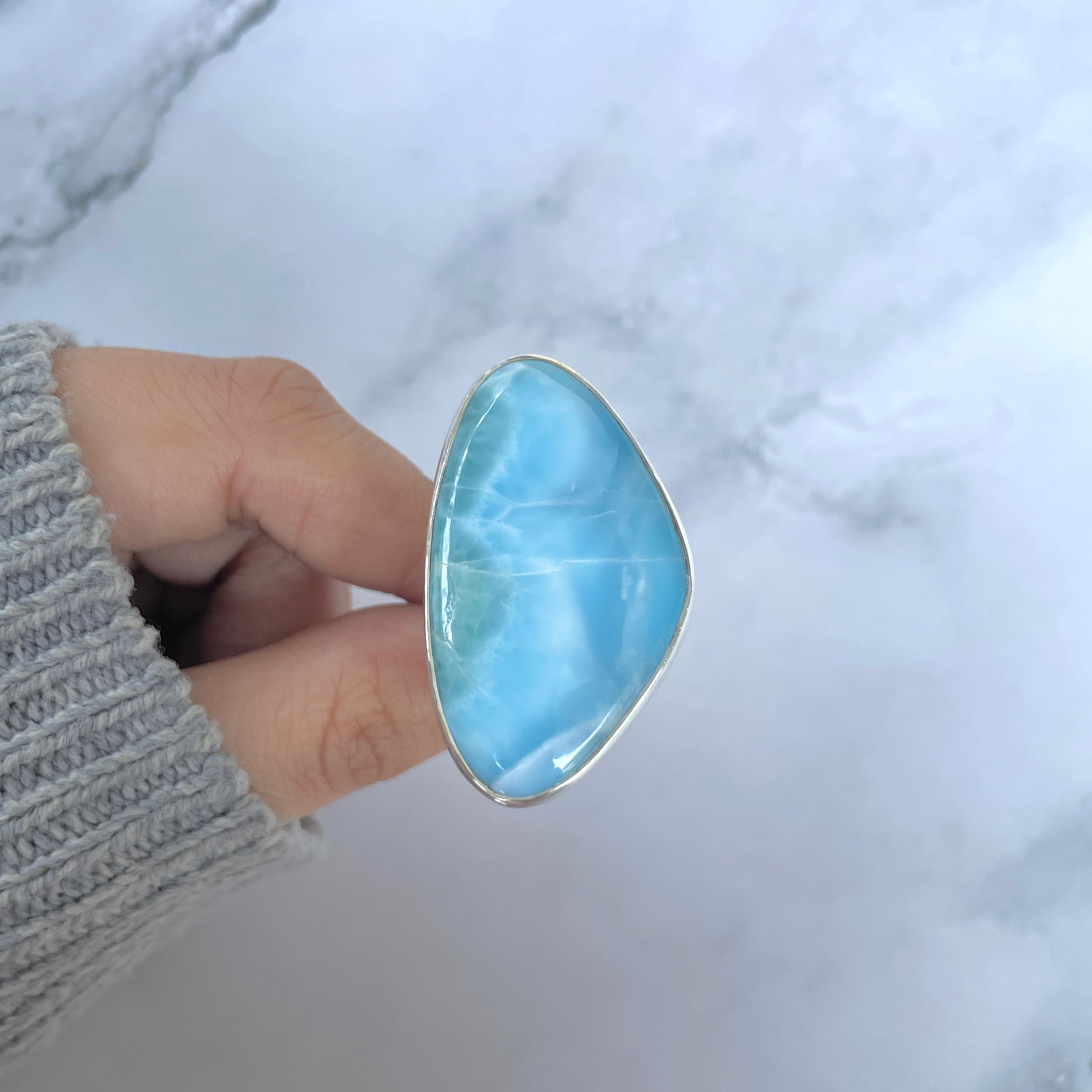 Larimar Adjustable Ring-(LAR-R-1757.)