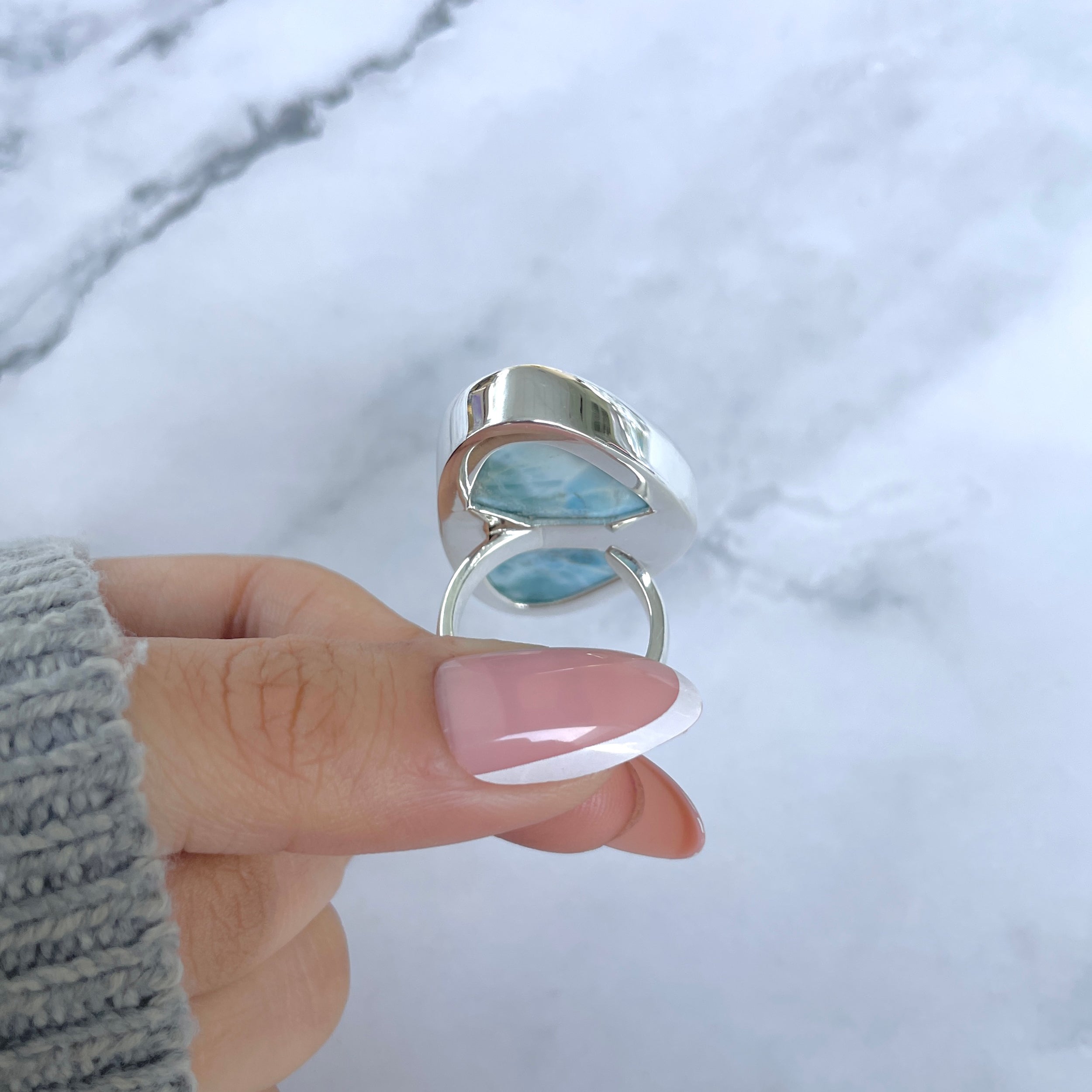 Larimar Adjustable Ring-(LAR-R-1757.)