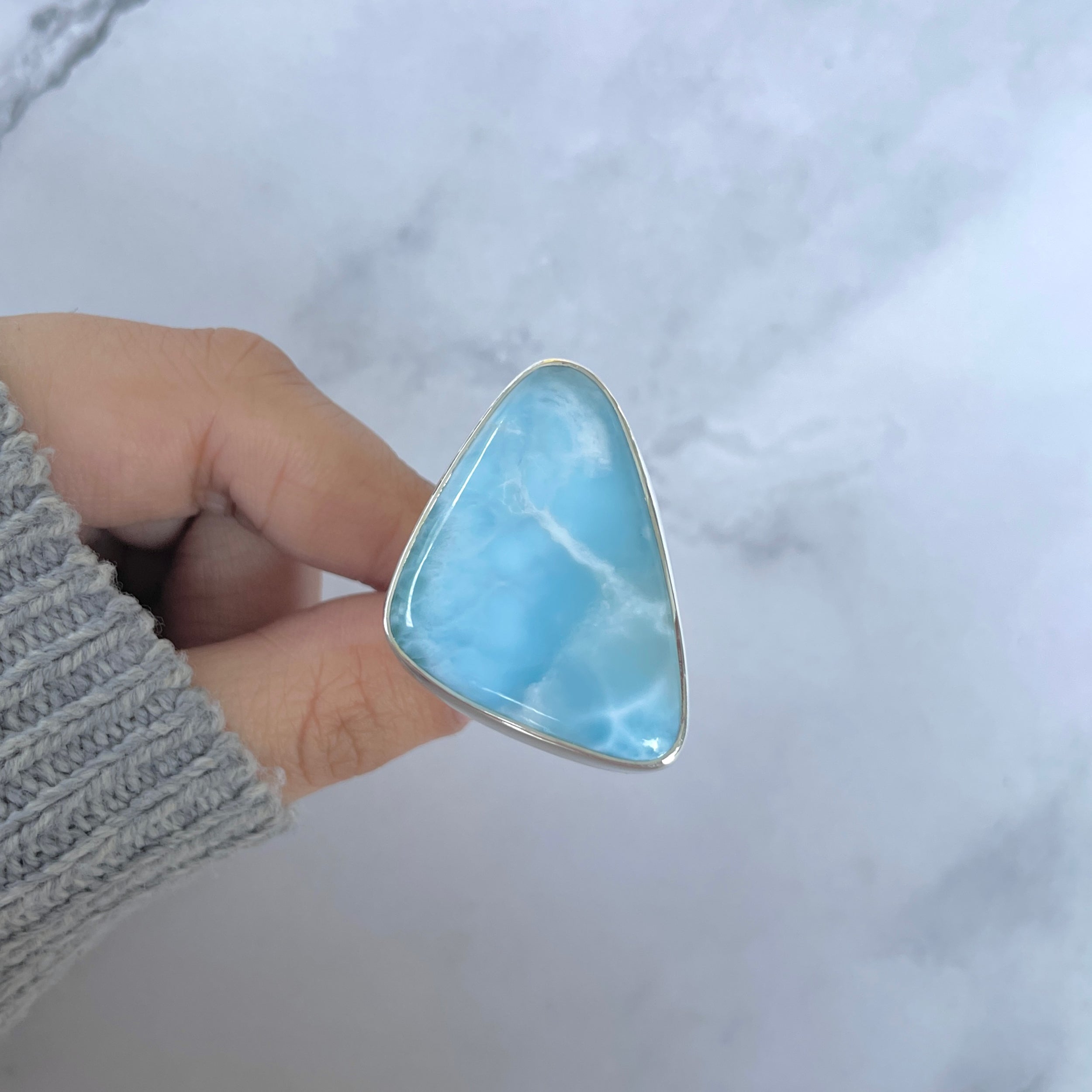 Larimar Adjustable Ring-(LAR-R-1758.)