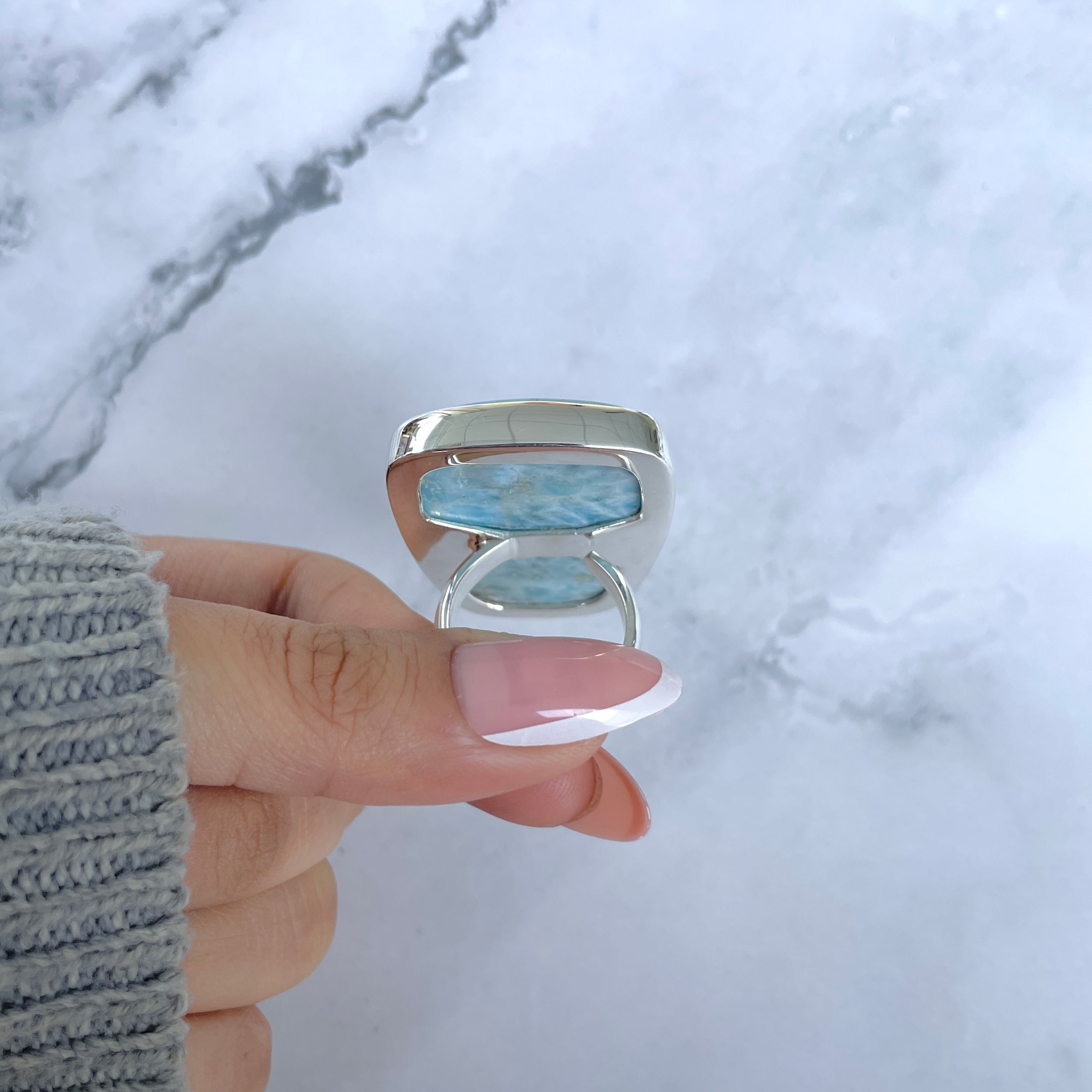 Larimar Adjustable Ring-(LAR-R-1759.)