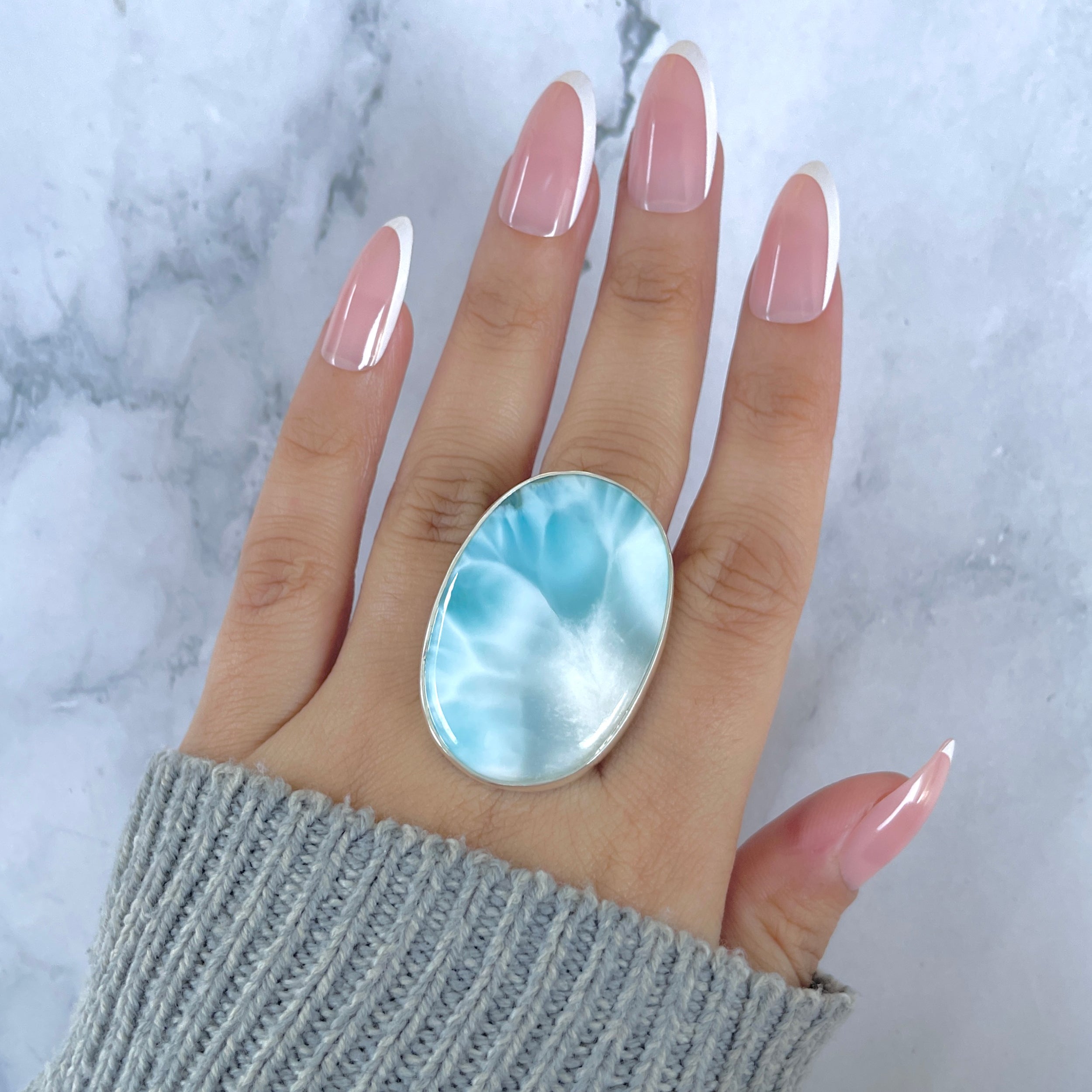 Larimar Adjustable Ring-(LAR-R-1760.)
