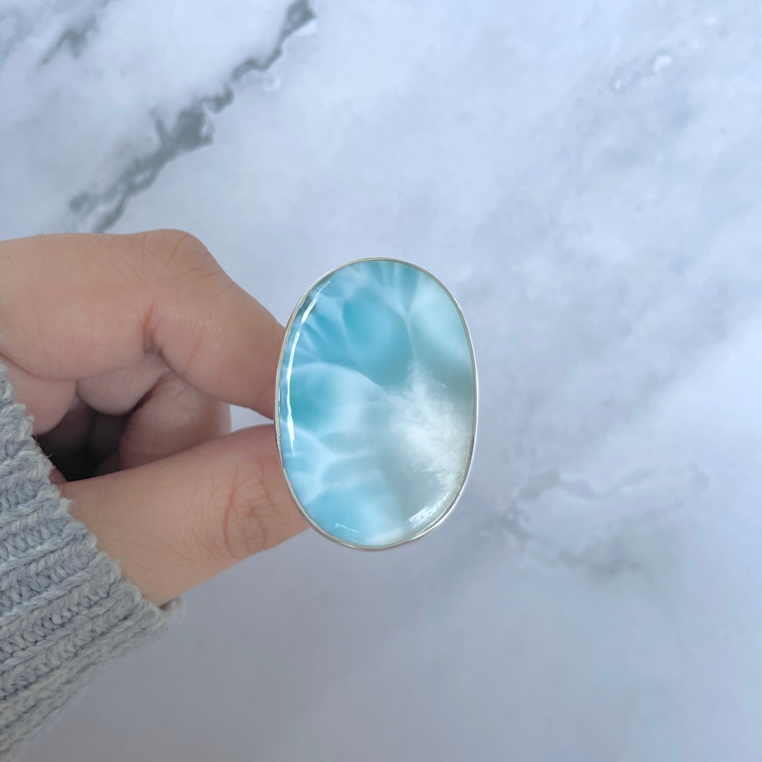 Larimar Adjustable Ring-(LAR-R-1760.)