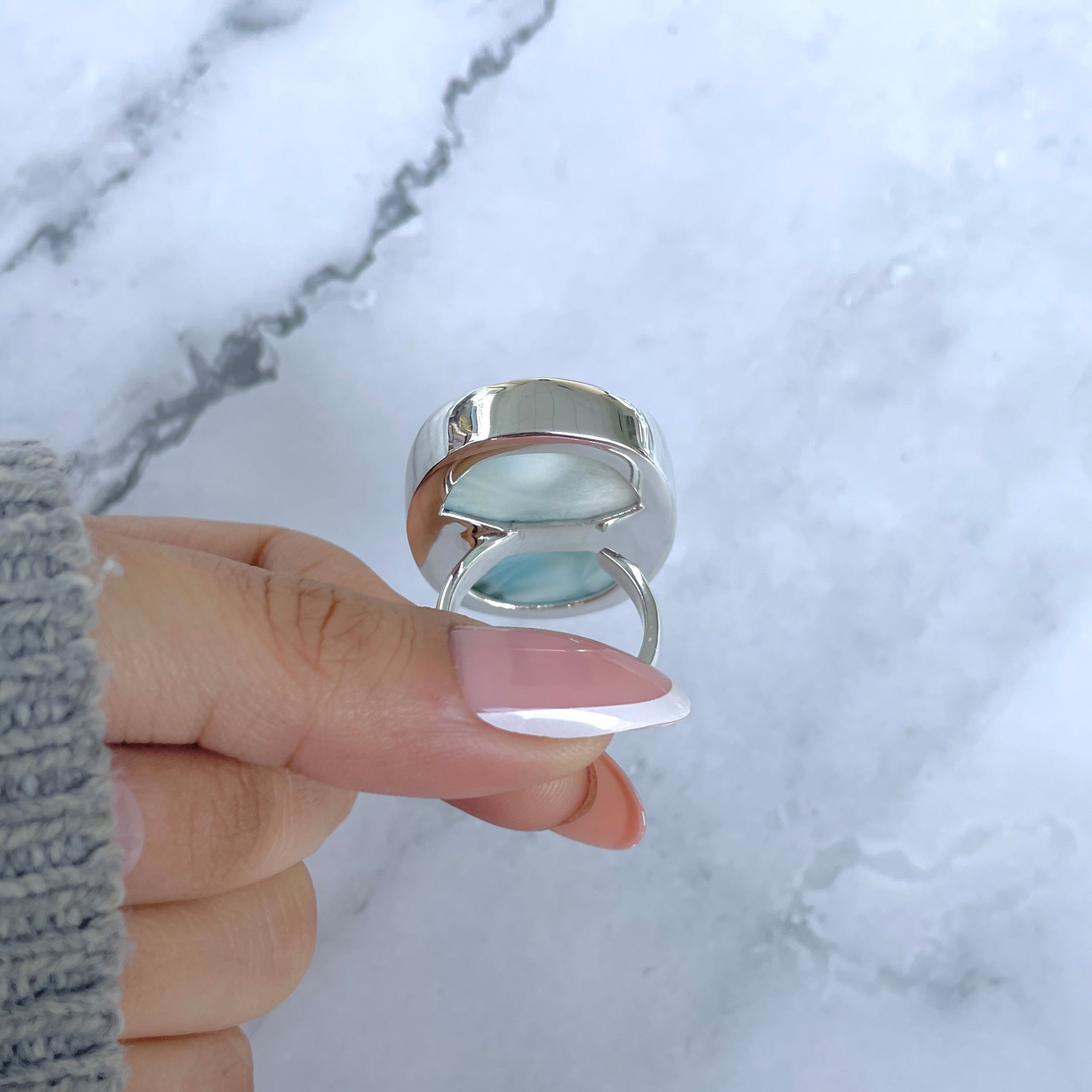 Larimar Adjustable Ring-(LAR-R-1760.)