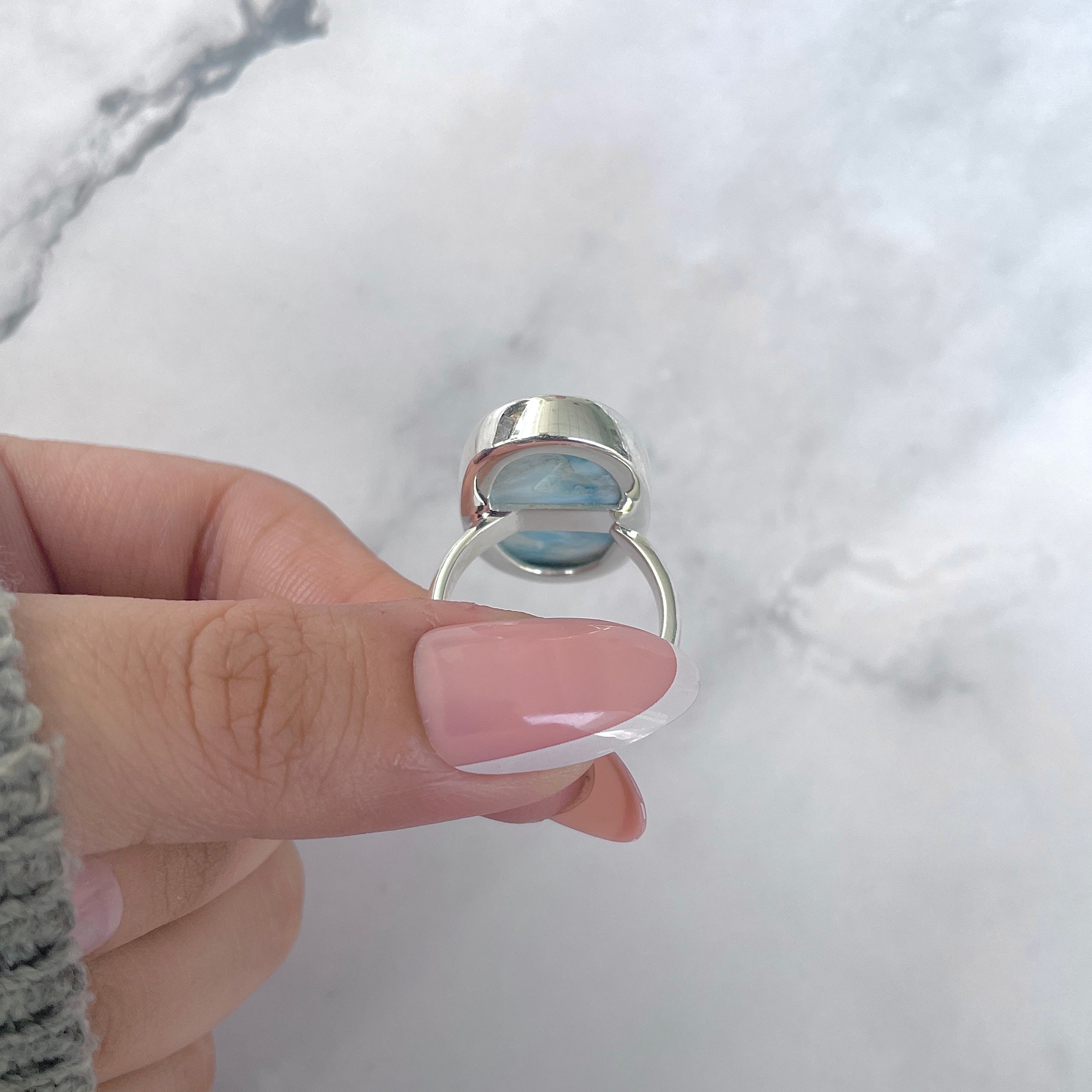 Larimar Adjustable Ring-(LAR-R-1761.)