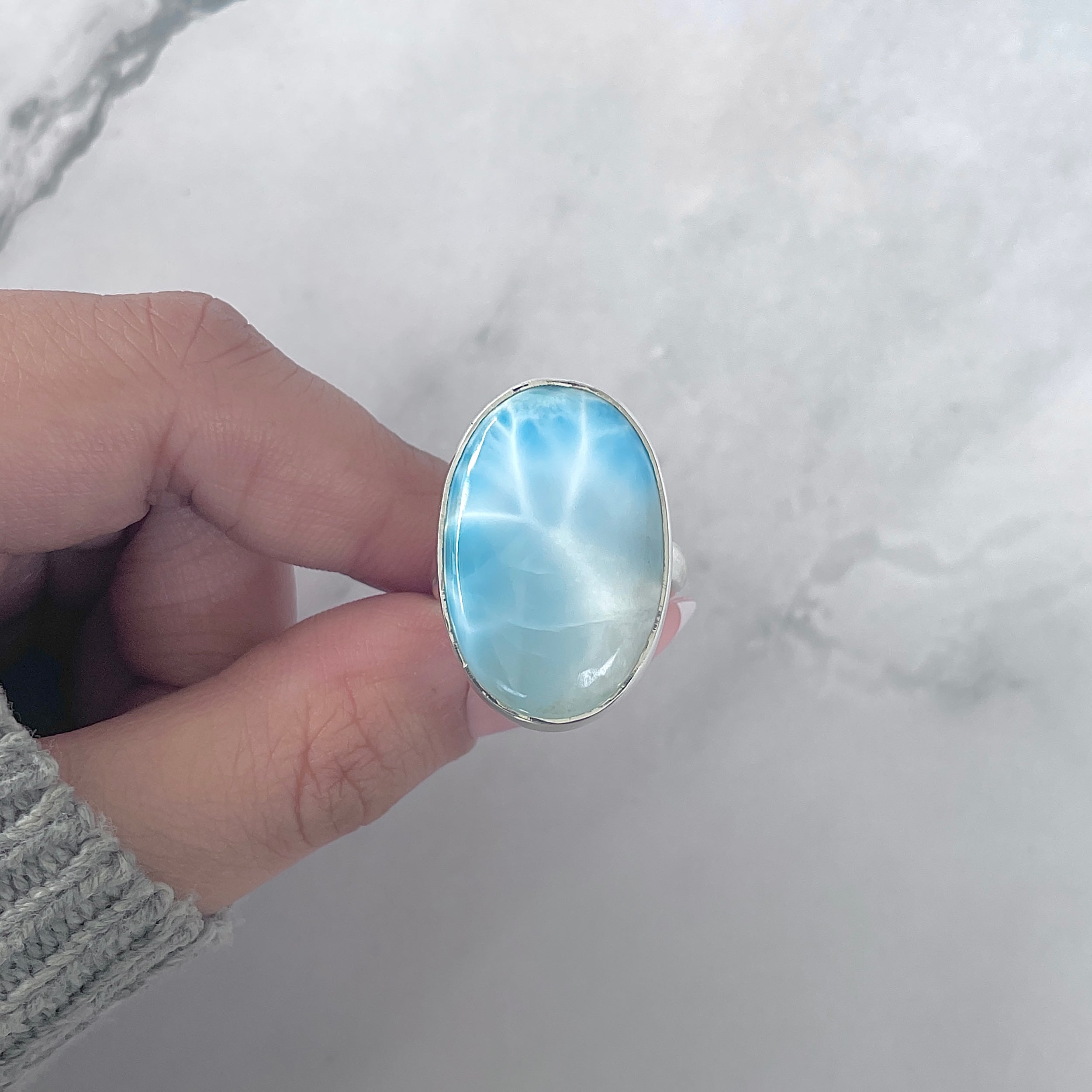 Larimar Adjustable Ring-(LAR-R-1762.)