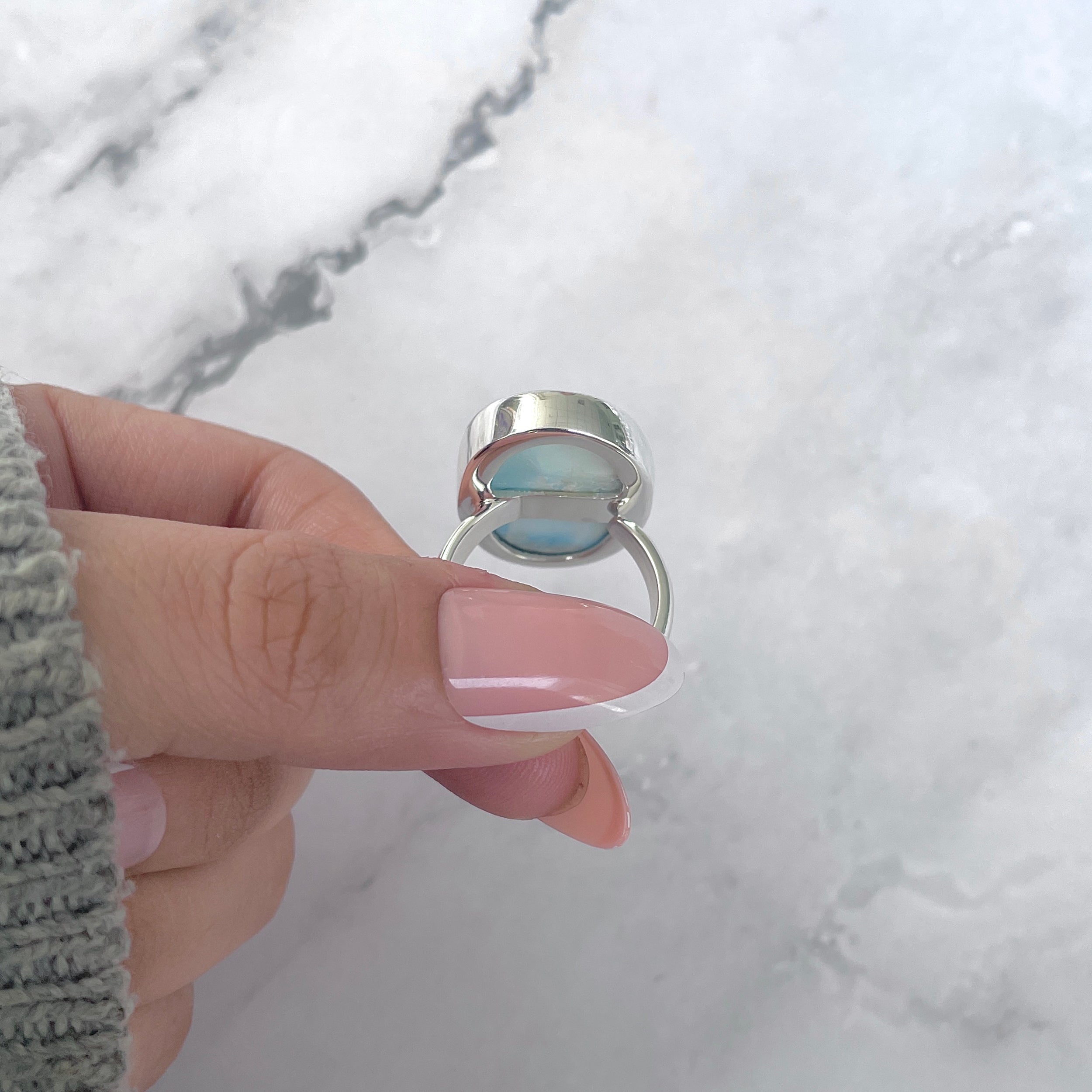 Larimar Adjustable Ring-(LAR-R-1762.)