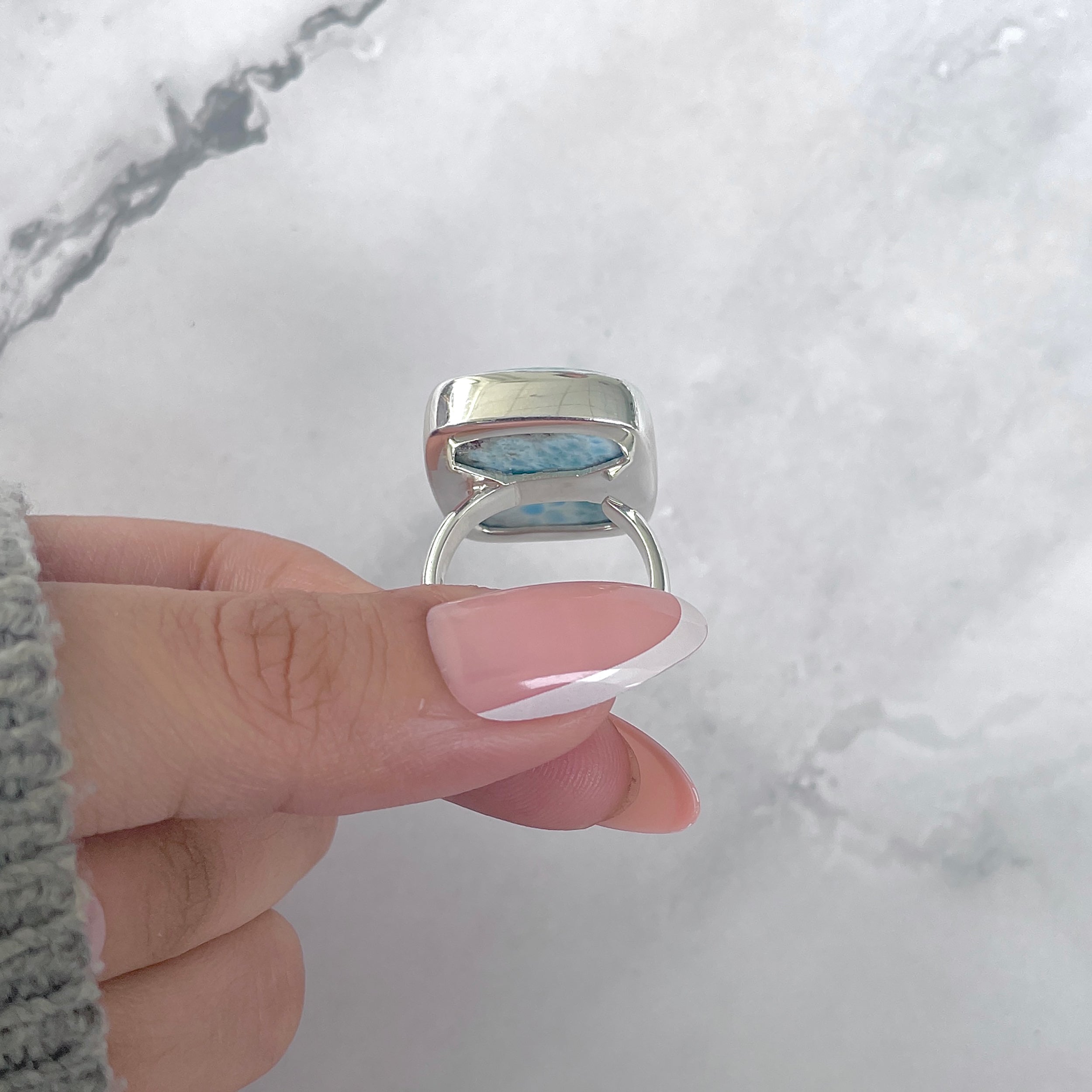 Larimar Adjustable Ring-(LAR-R-1763.)