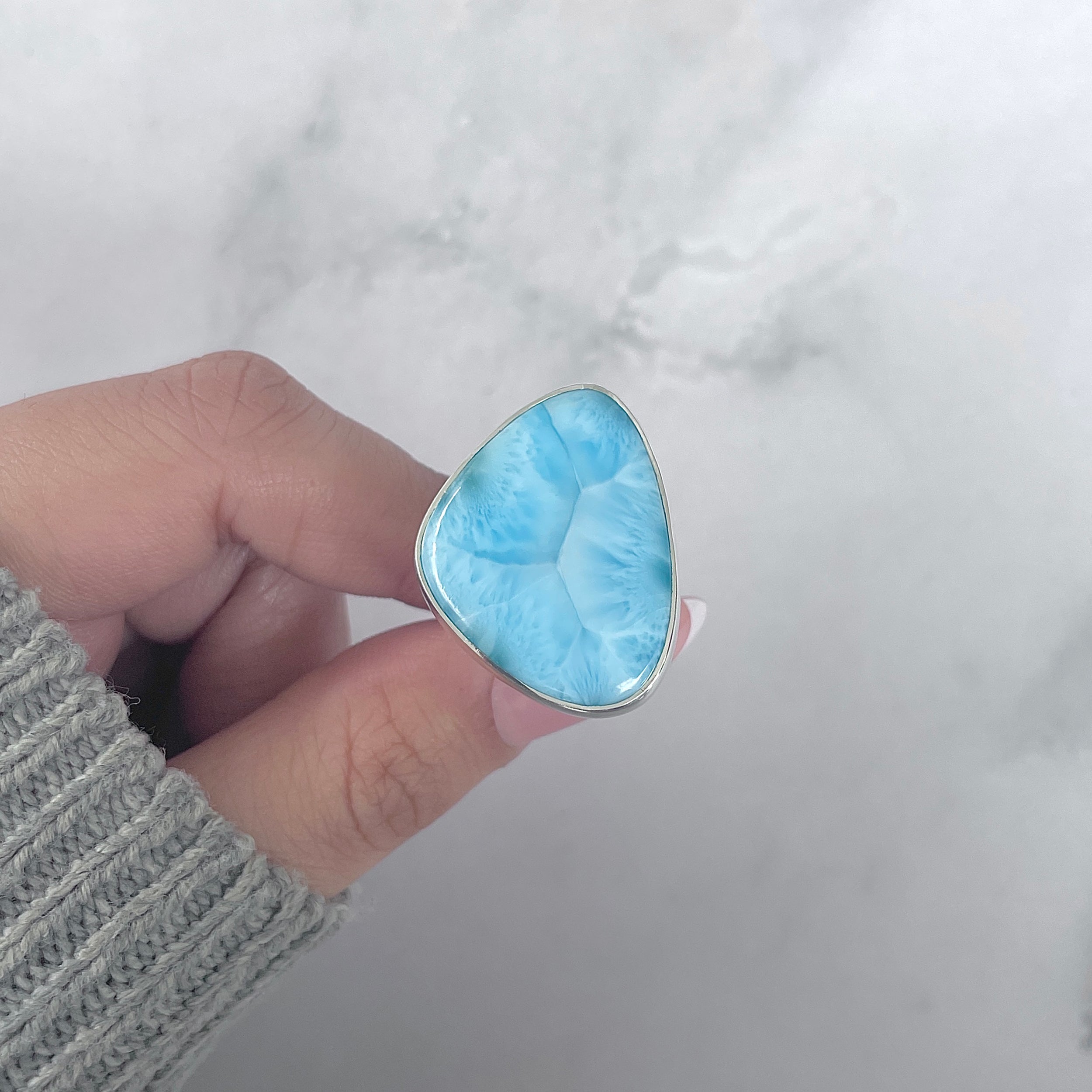 Larimar Adjustable Ring-(LAR-R-1764.)