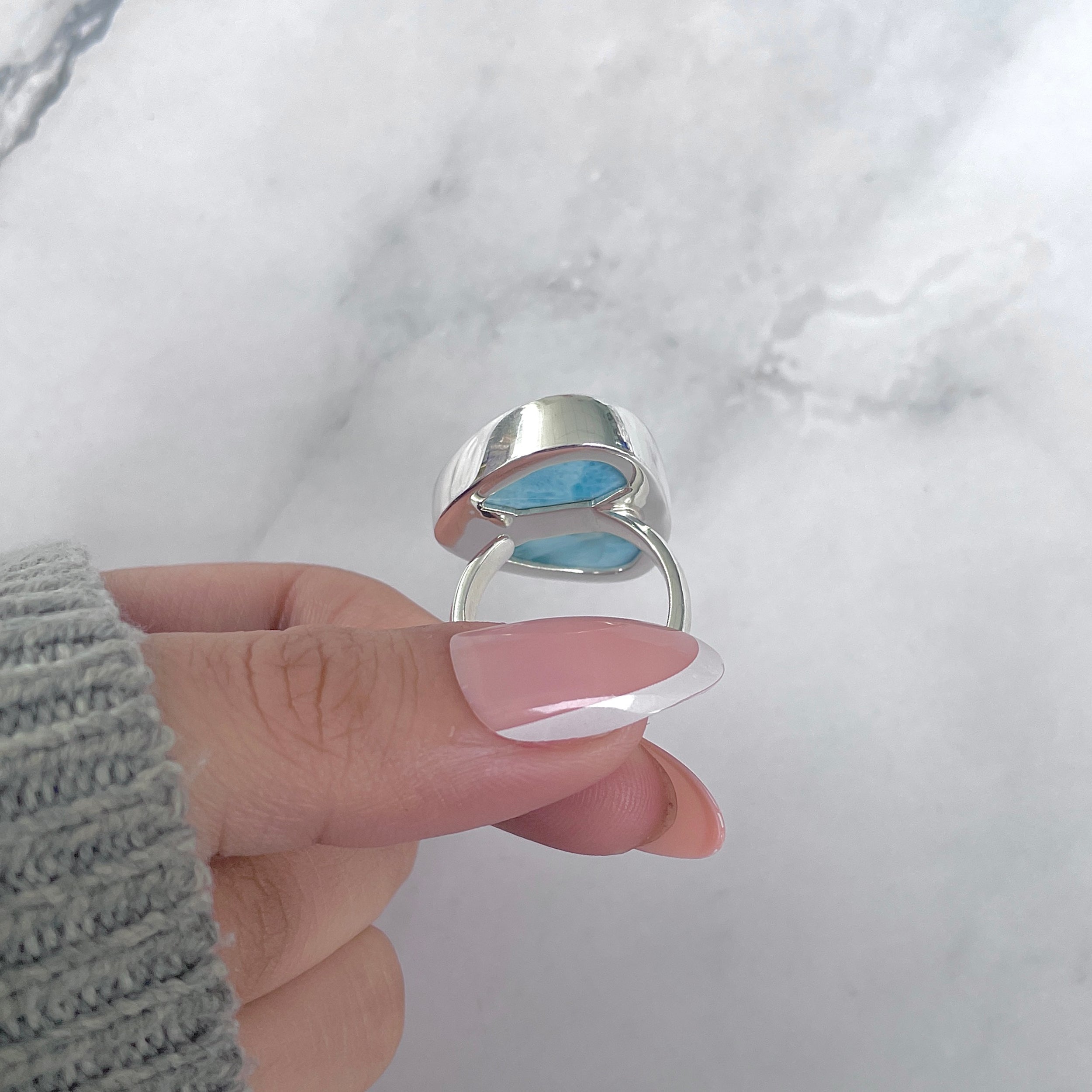 Larimar Adjustable Ring-(LAR-R-1764.)