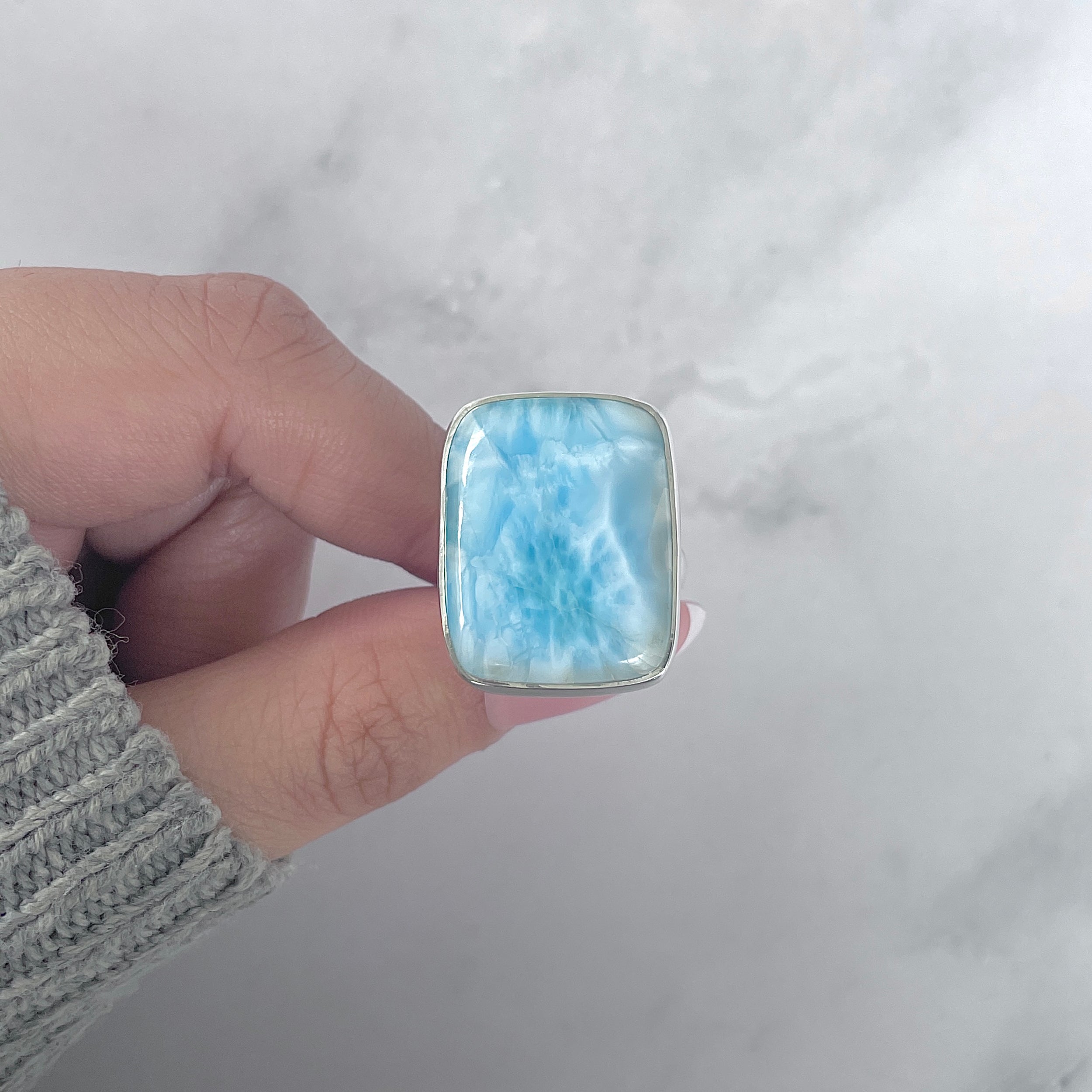 Larimar Adjustable Ring-(LAR-R-1765.)